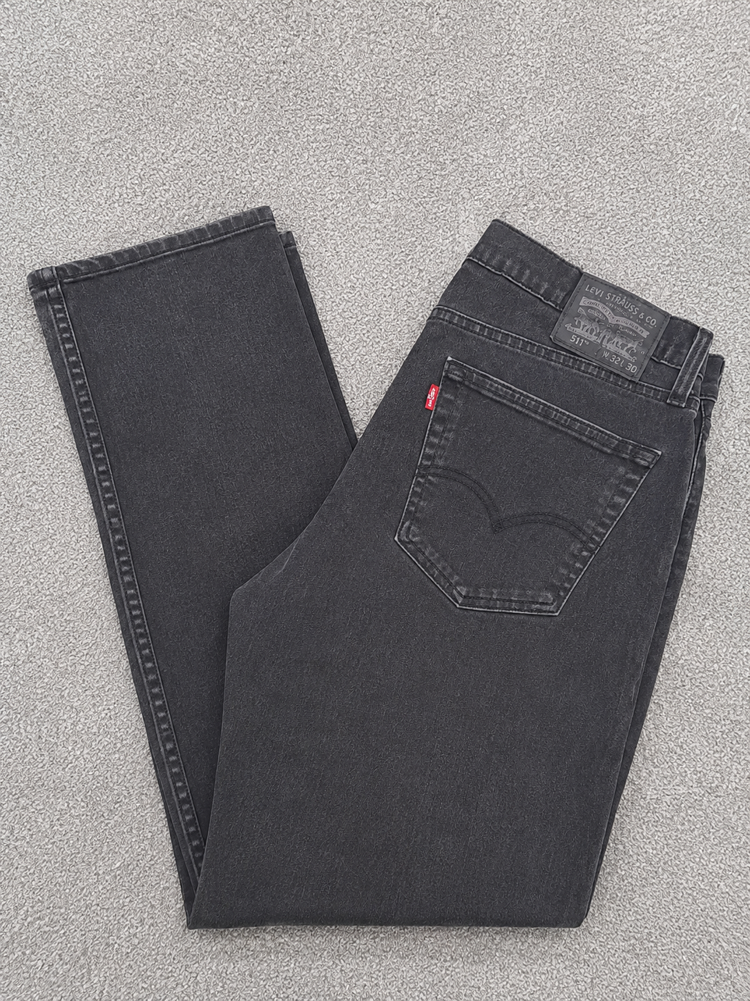 Levi's Black 511 Slim Fit Denim Jeans 36"