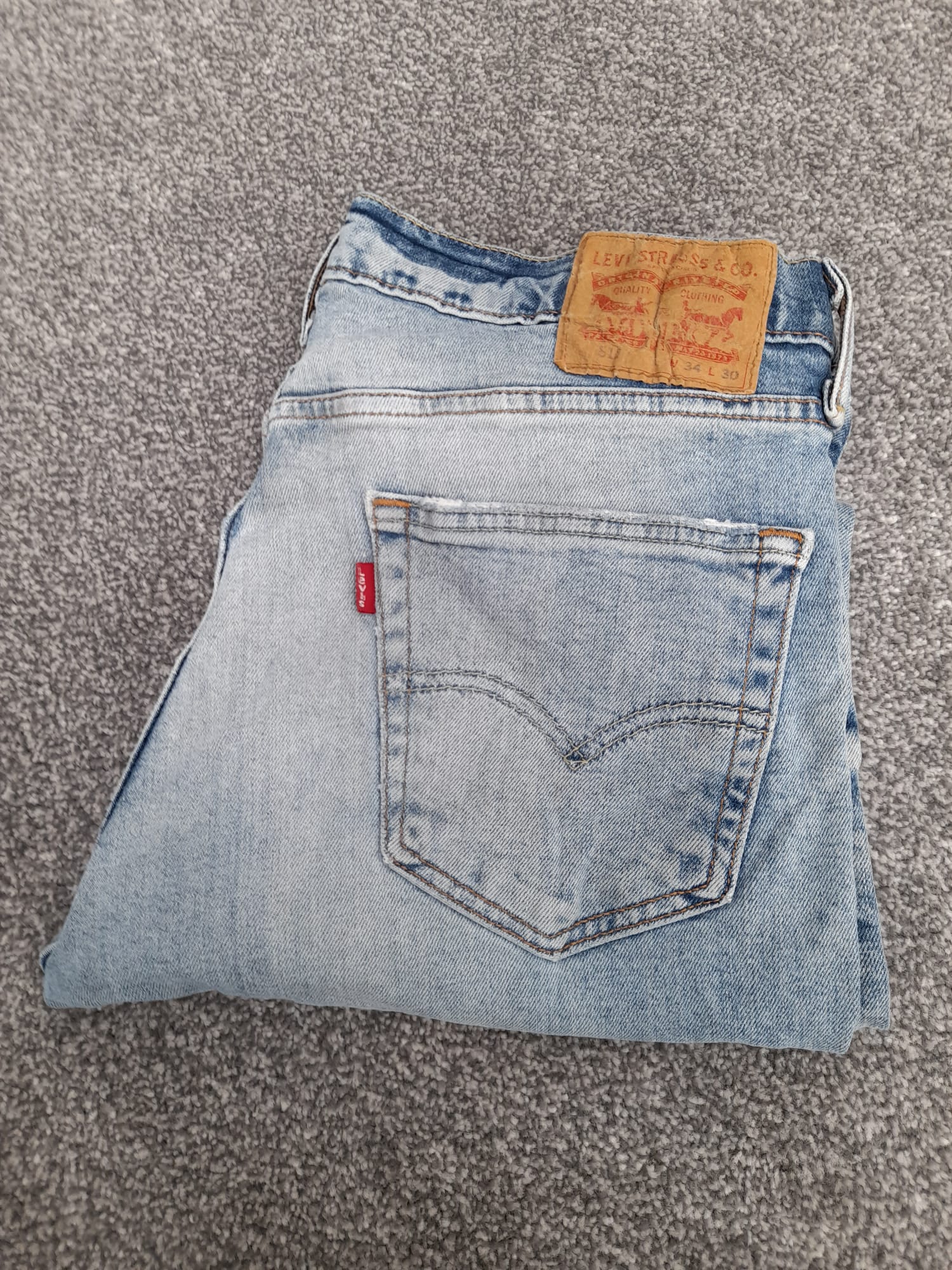 Levi's Light Blue 541 Vintage Fit Red tab 34" image 2