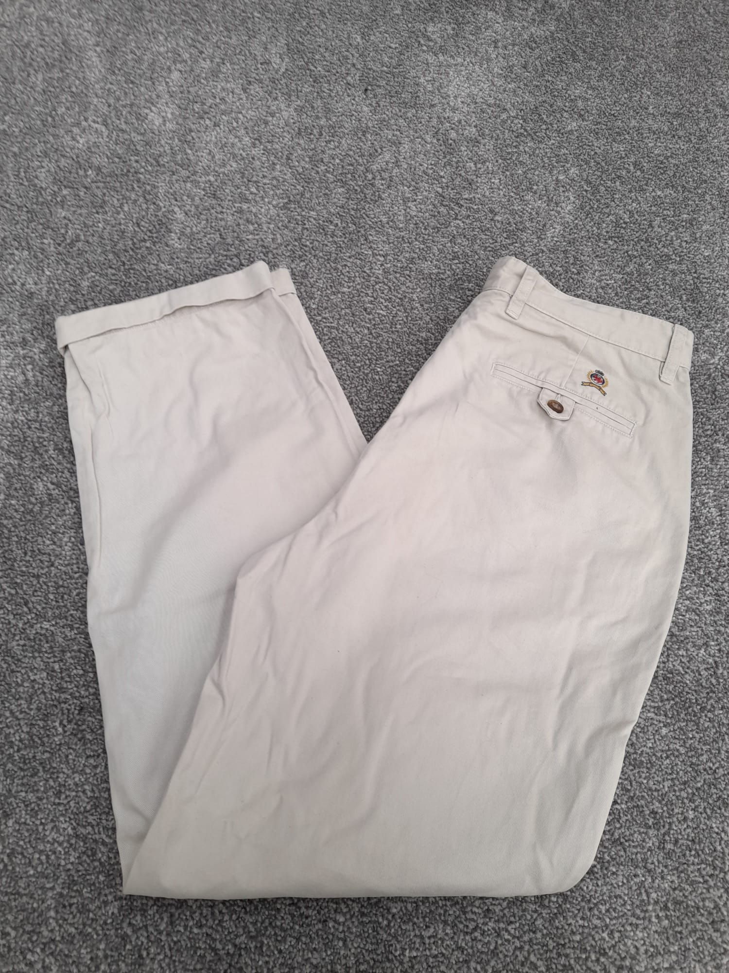 Tommy Hilfiger Beige Cotton Trousers 33" image 3