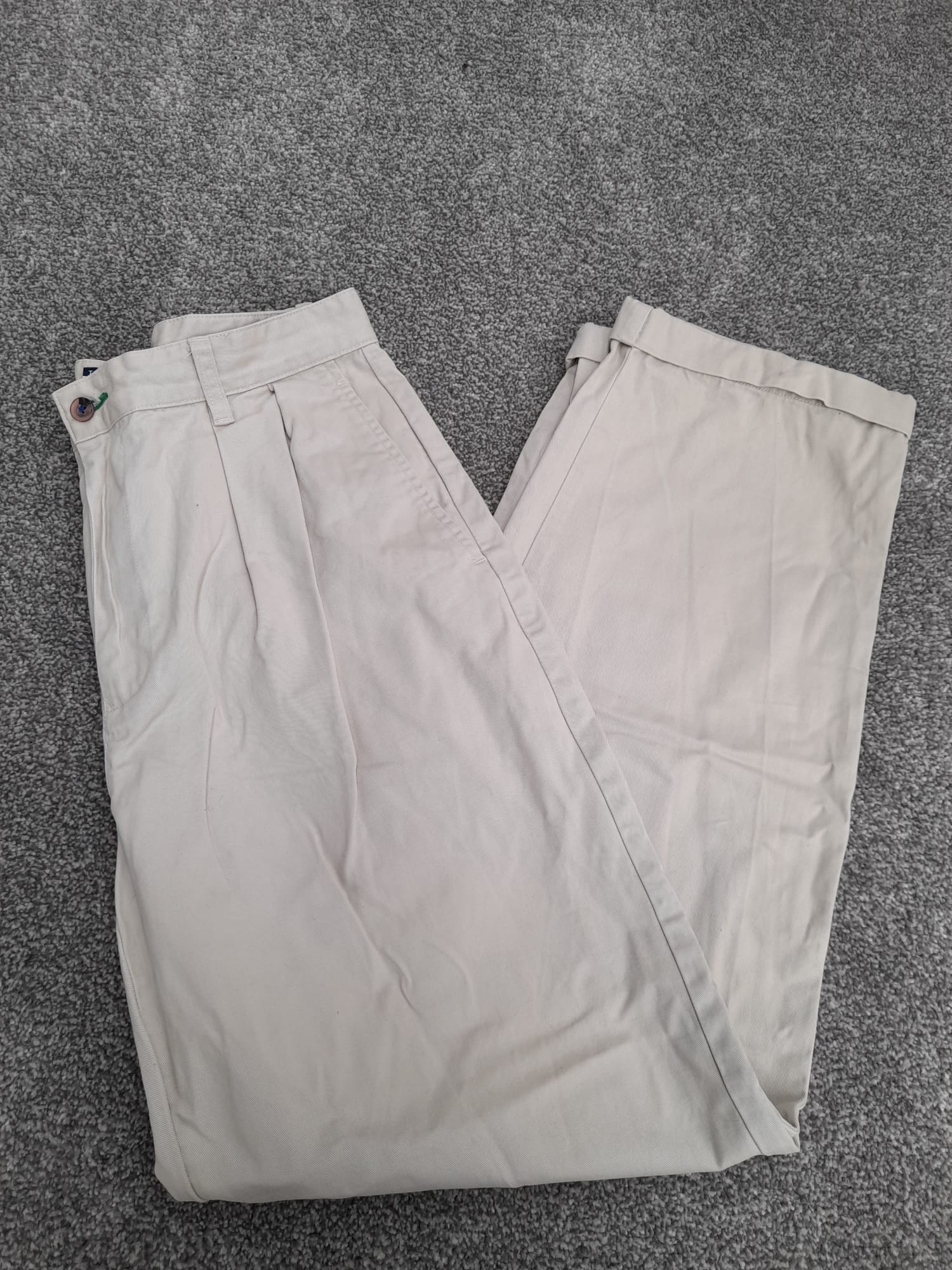 Tommy Hilfiger Beige Cotton Trousers 33" image 5