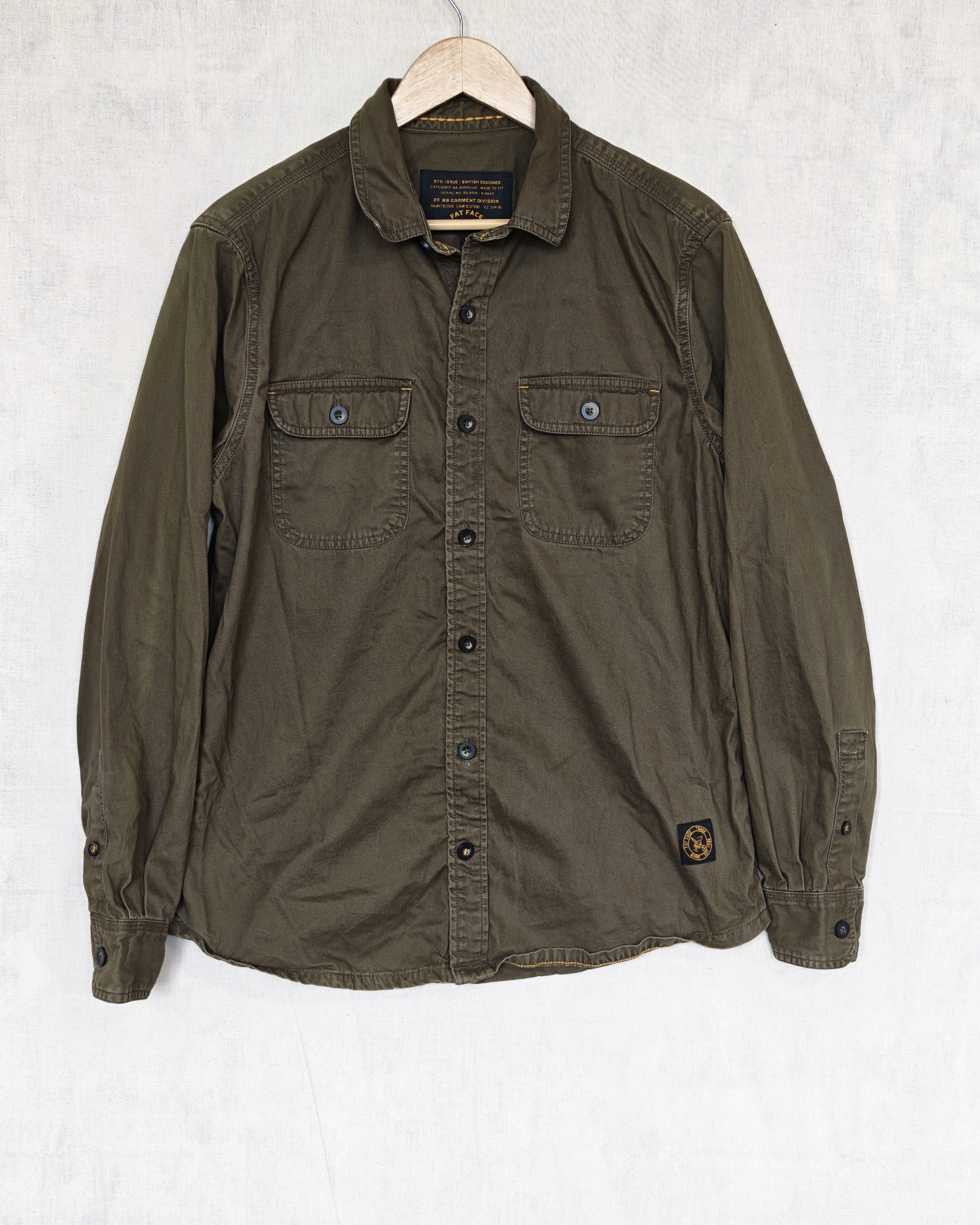 Fat Face Olive Green Shirt Jacket Medium Cotton