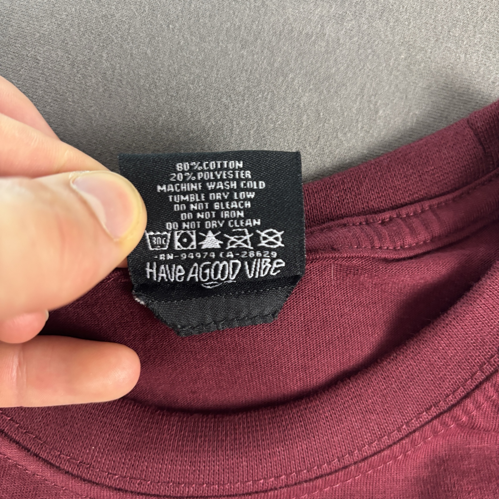 Stüssy Bordeaux Red T-Shirt Medium Dice Print image 6