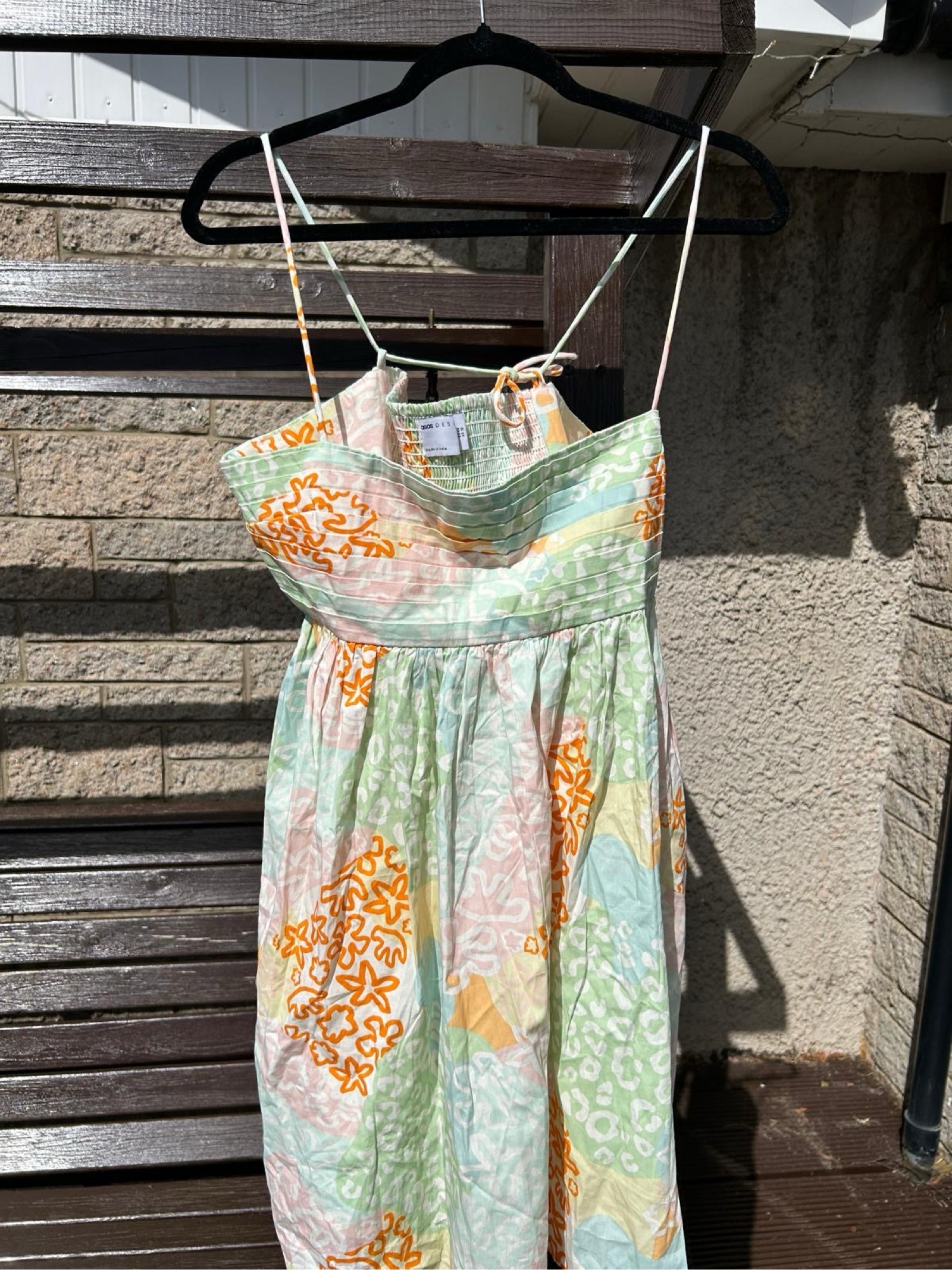 ASOS Multicolor Floral Cotton Summer Dress UK 16