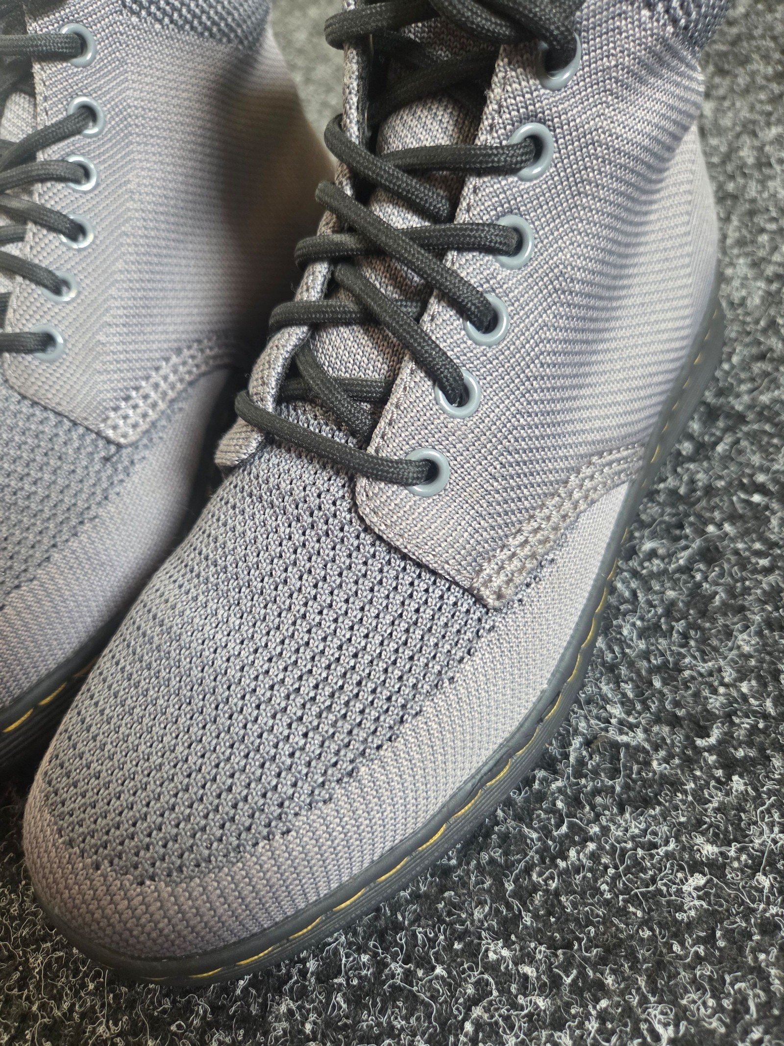 Dr. Martens Knit Rigal Boots Grey Women’s UK 6.5 Lightweight SoftWair Ankle Boots image 4