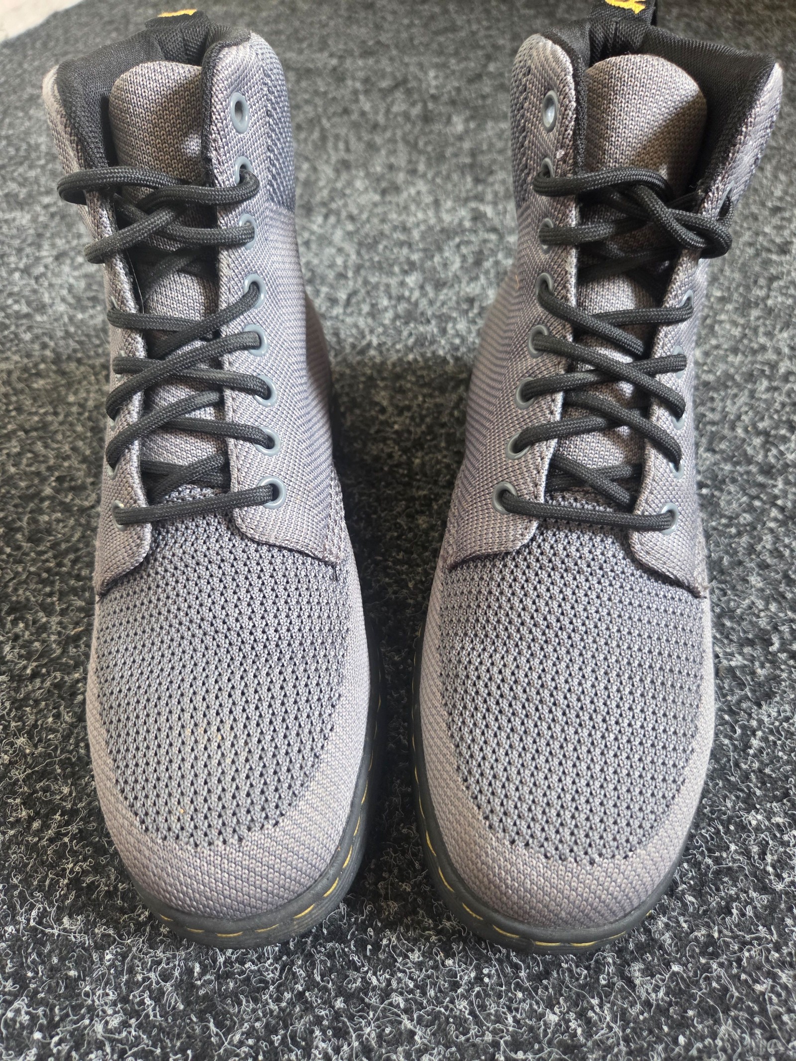 Dr. Martens Knit Rigal Boots Grey Women’s UK 6.5 Lightweight SoftWair Ankle Boots image 5