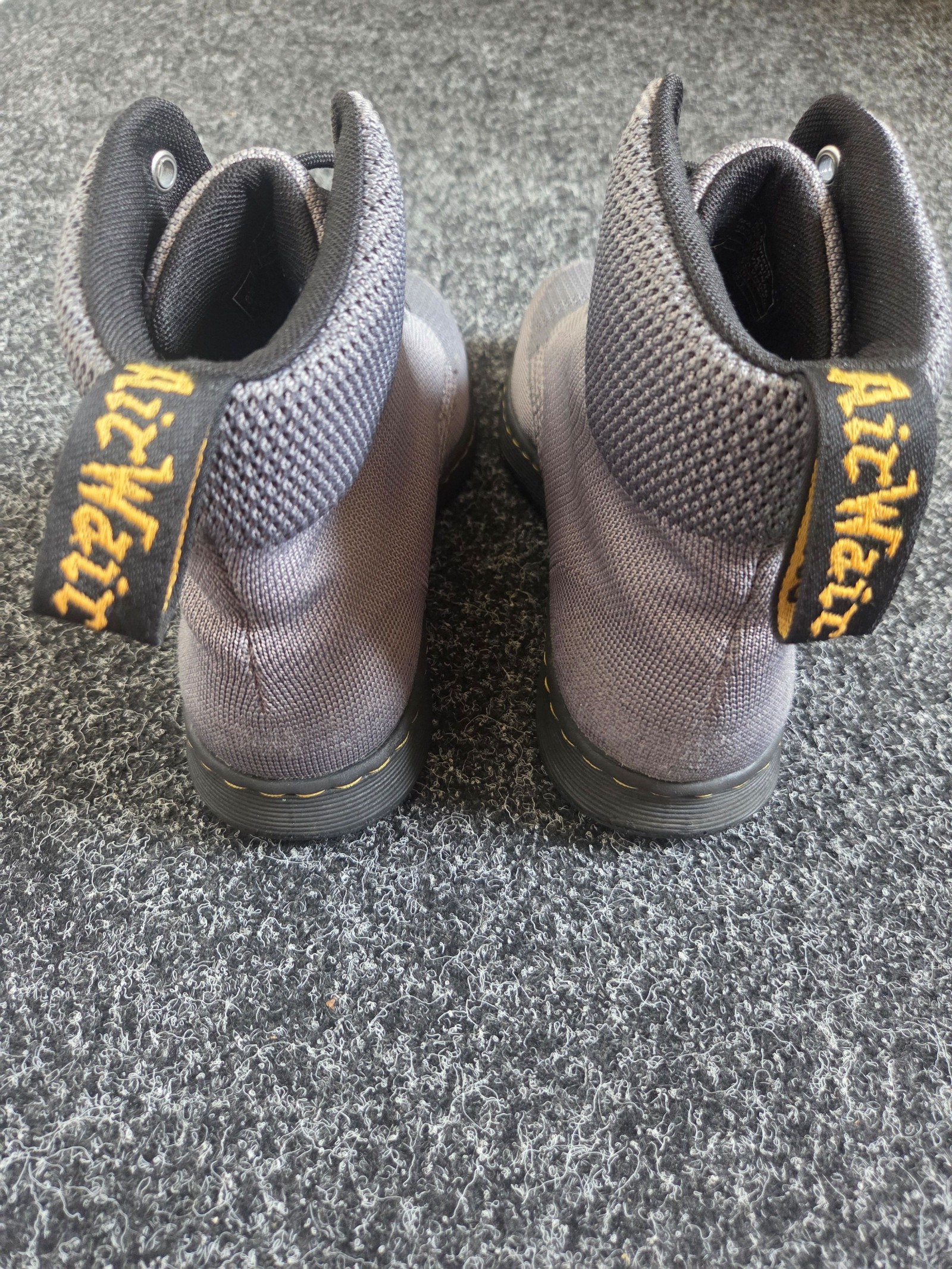 Dr. Martens Knit Rigal Boots Grey Women’s UK 6.5 Lightweight SoftWair Ankle Boots image 8