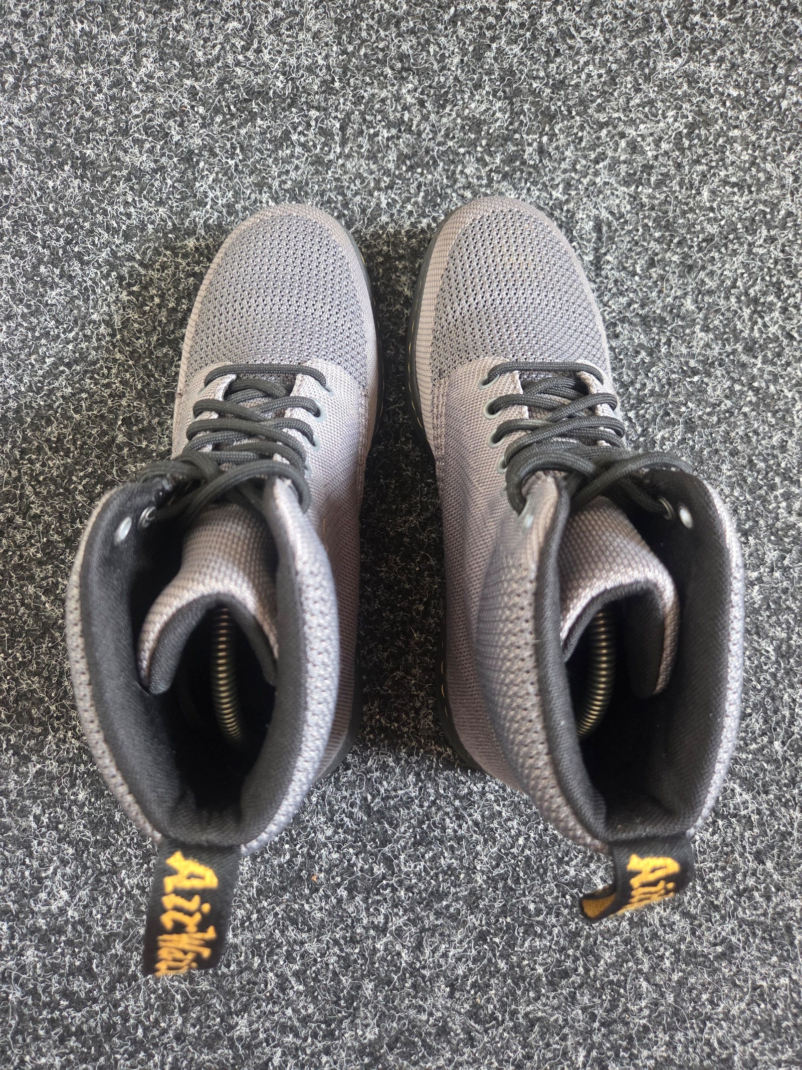 Dr. Martens Knit Rigal Boots Grey Women’s UK 6.5 Lightweight SoftWair Ankle Boots image 9