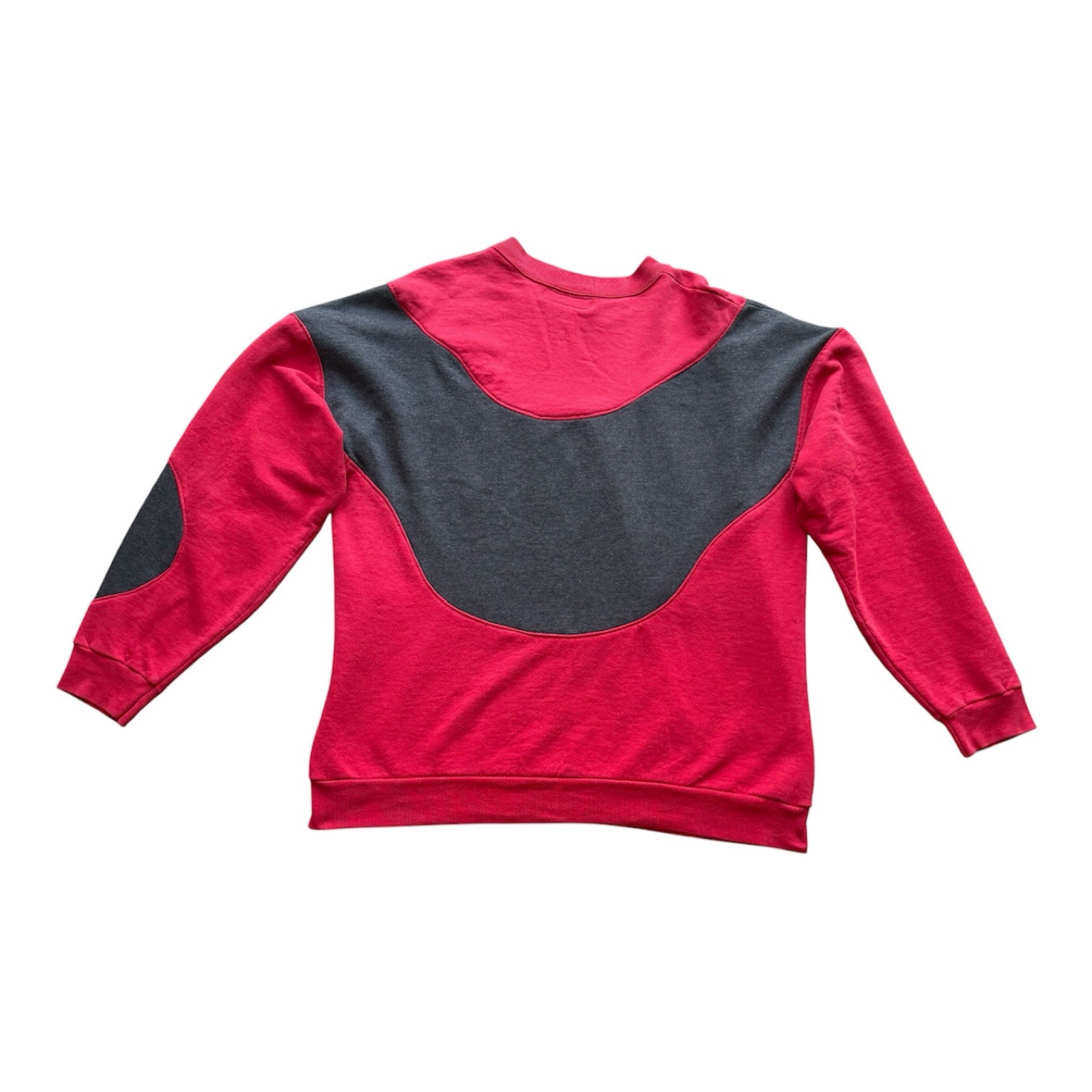 Champion Crewneck Sweatshirt XL Red Black Colour Block Embroidered Logo Menswear image 2