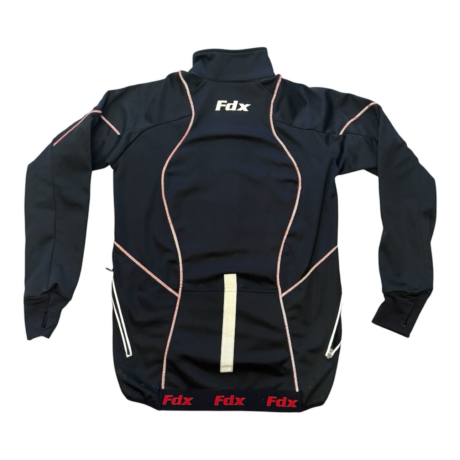 FDX Softshell Cycling Jacket Medium Black/Red Full Zip Windproof (Menswear) image 2