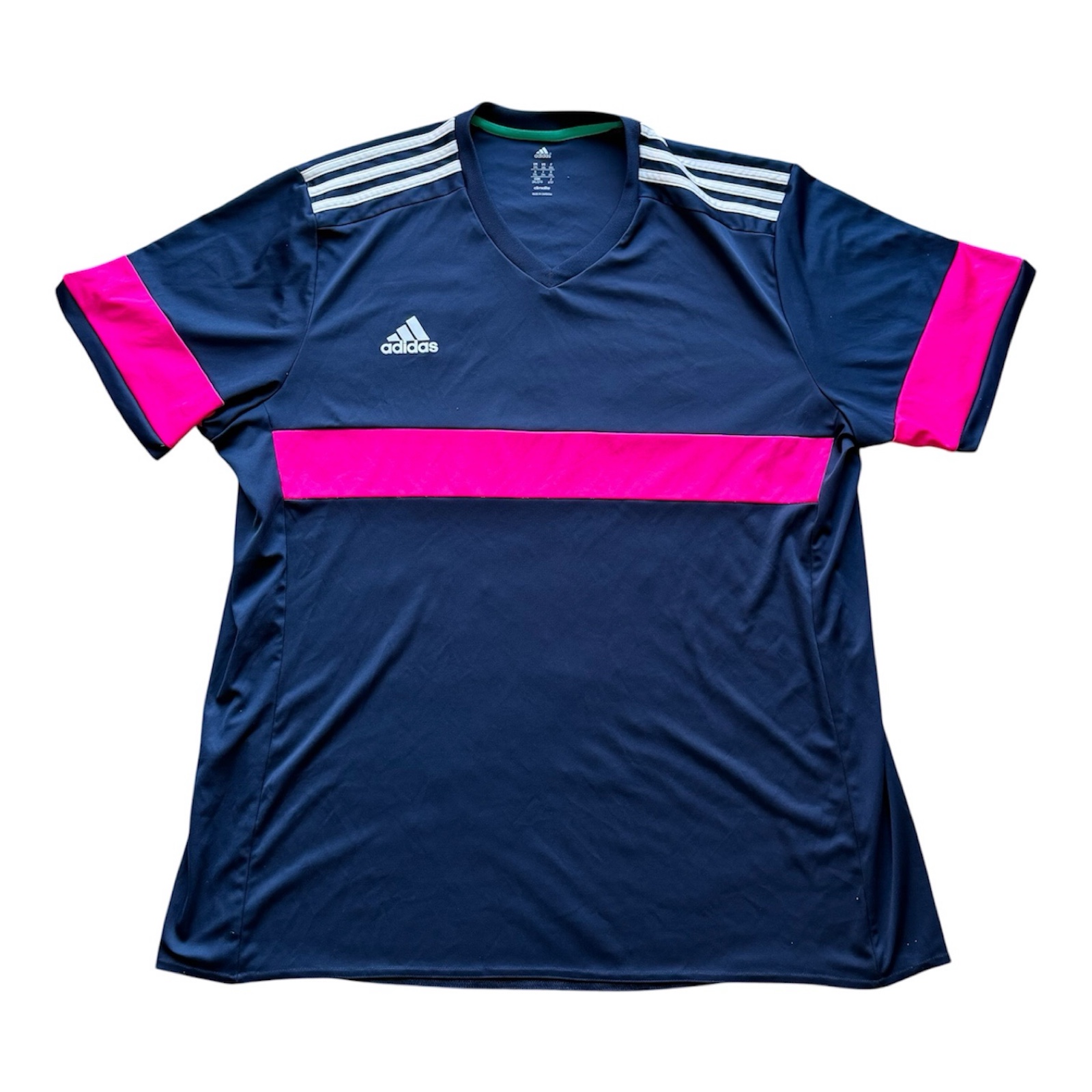 Adidas Navy & Pink Climalite Sports Top 2XL