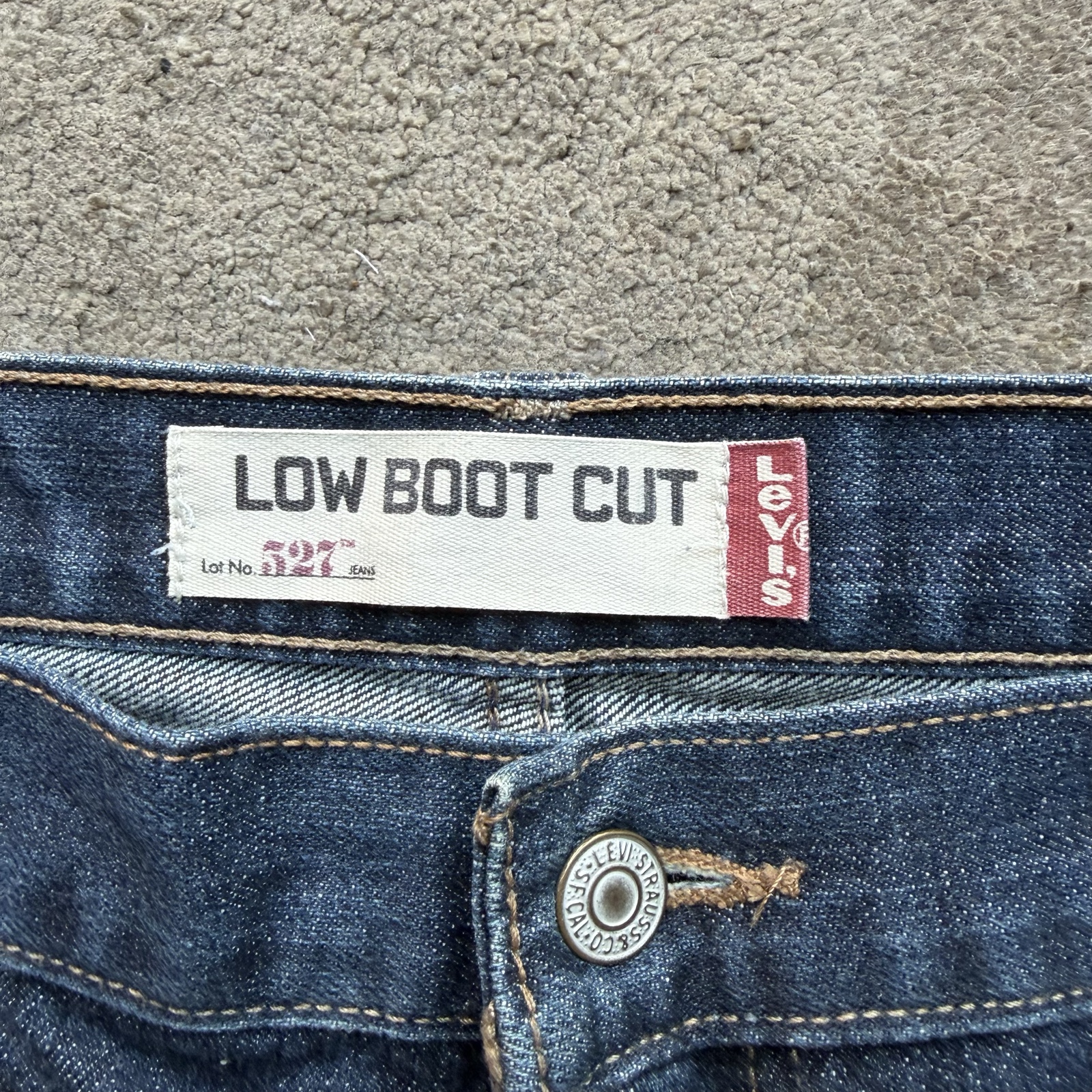 Levi’s 527 Low Boot Cut Jeans W42 L31 Dark Blue Denim (Menswear) image 6
