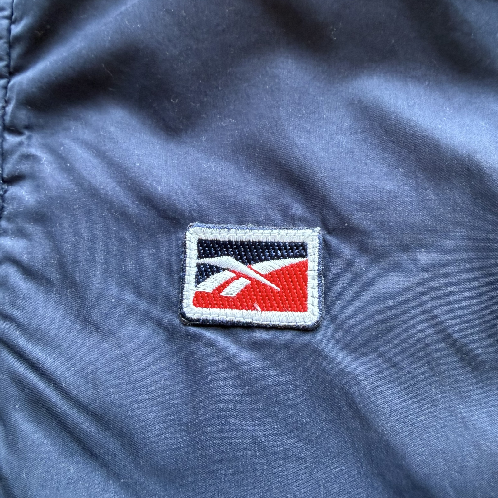 Reebok Vintage Windbreaker Jacket Mens M Navy White Full Zip Sportswear (Menswear) image 6