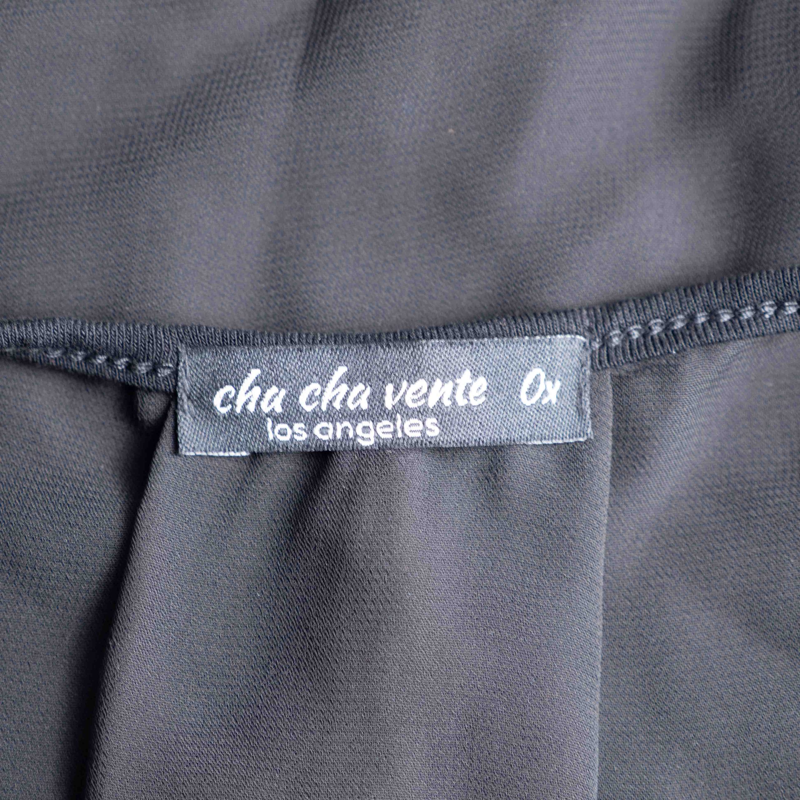 Cha Cha Vente Black High Low Sheer Back Long Sleeve Top One Size Pre-Owned image 7