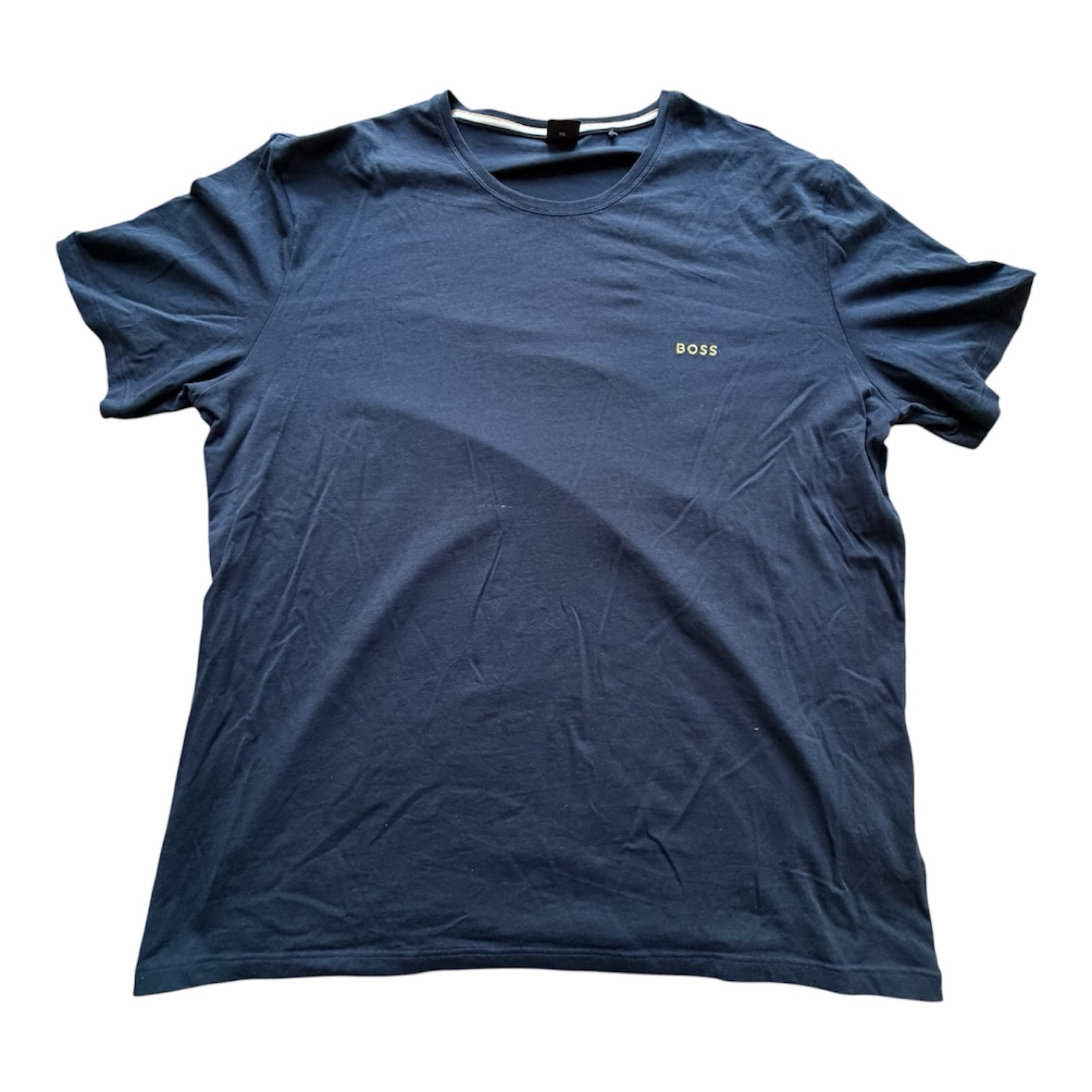BOSS Crew Neck T-Shirt XXL Navy Blue Small Logo Menswear