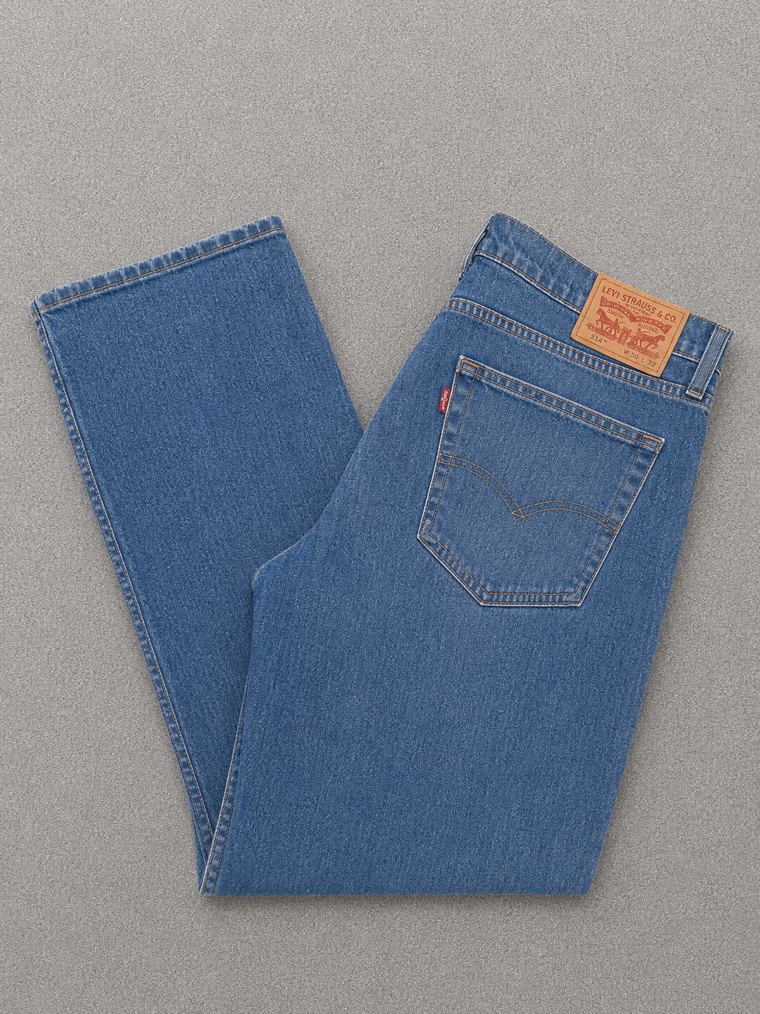 Levi's Blue Denim 514 Regular Fit Jeans Red Tab 40"