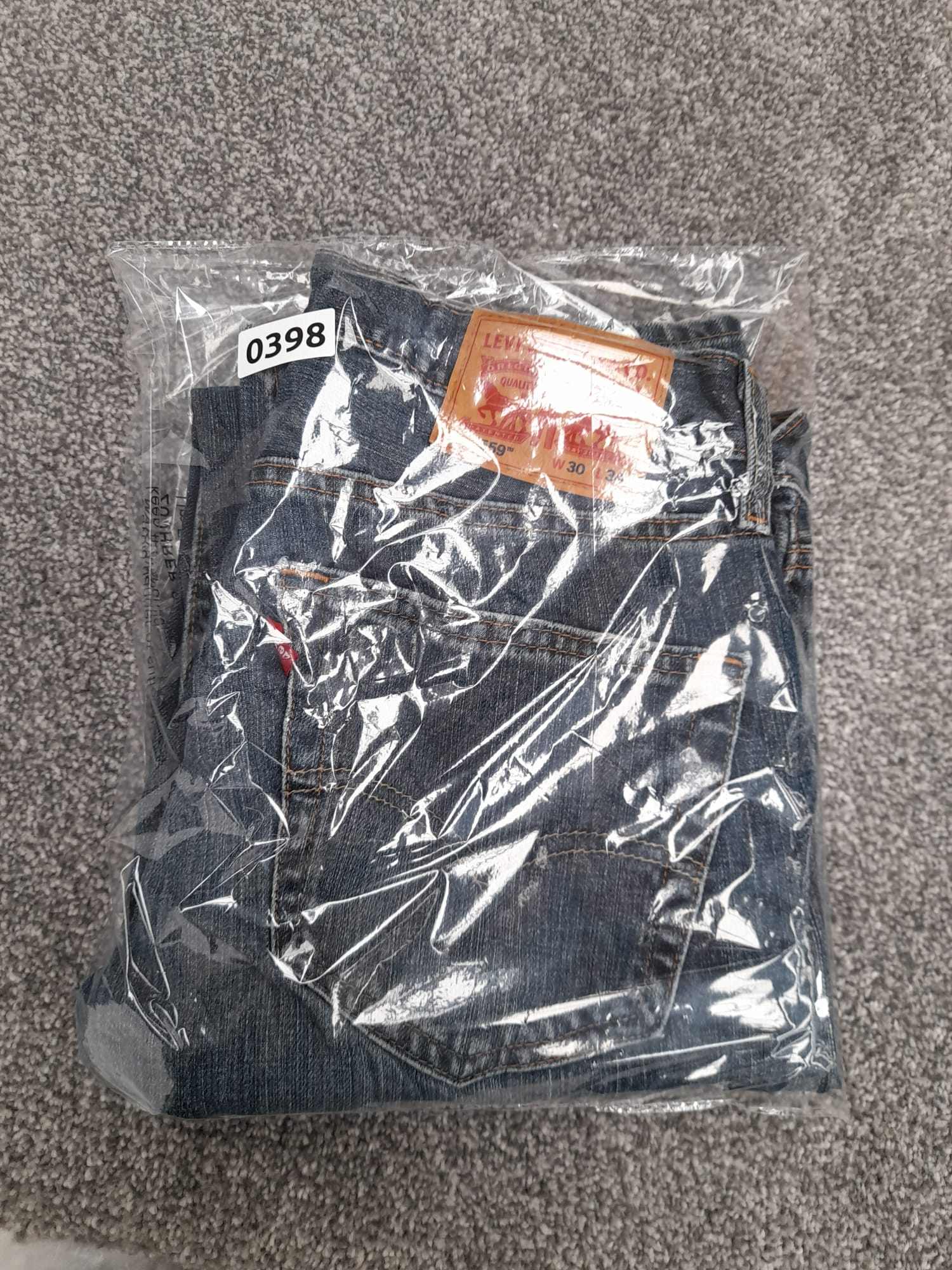 Levi's Blue 559 Loose Fit Denim Jeans Red Tab 30" image 6