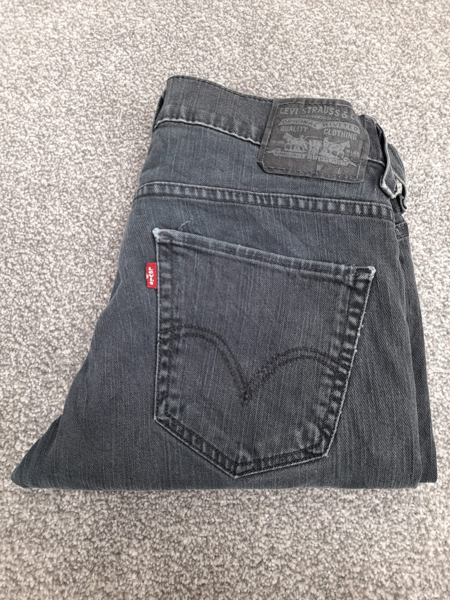 Levi's Black 511 Skinny Jeans Red Tab 32" image 2