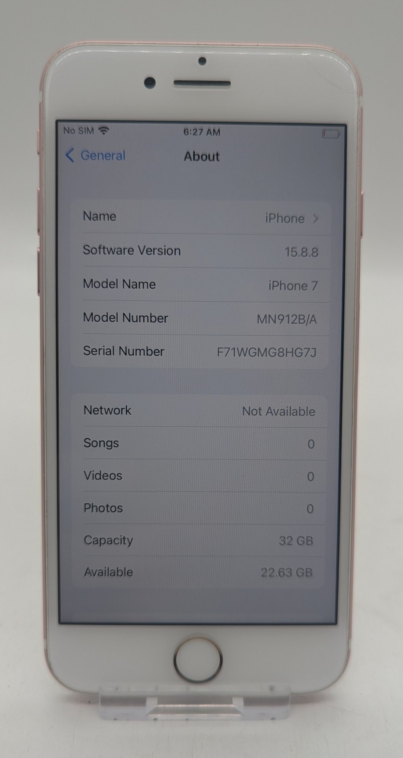 Apple Rose Gold iPhone 7 32GB Unlocked Good Condition (B Grade) image 6
