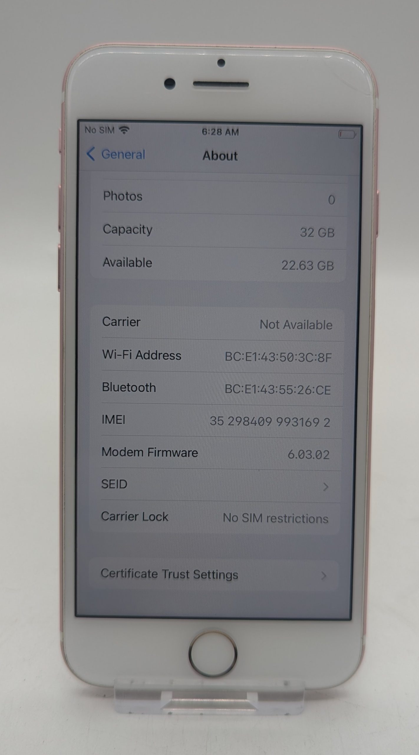 Apple Rose Gold iPhone 7 32GB Unlocked Good Condition (B Grade) image 7