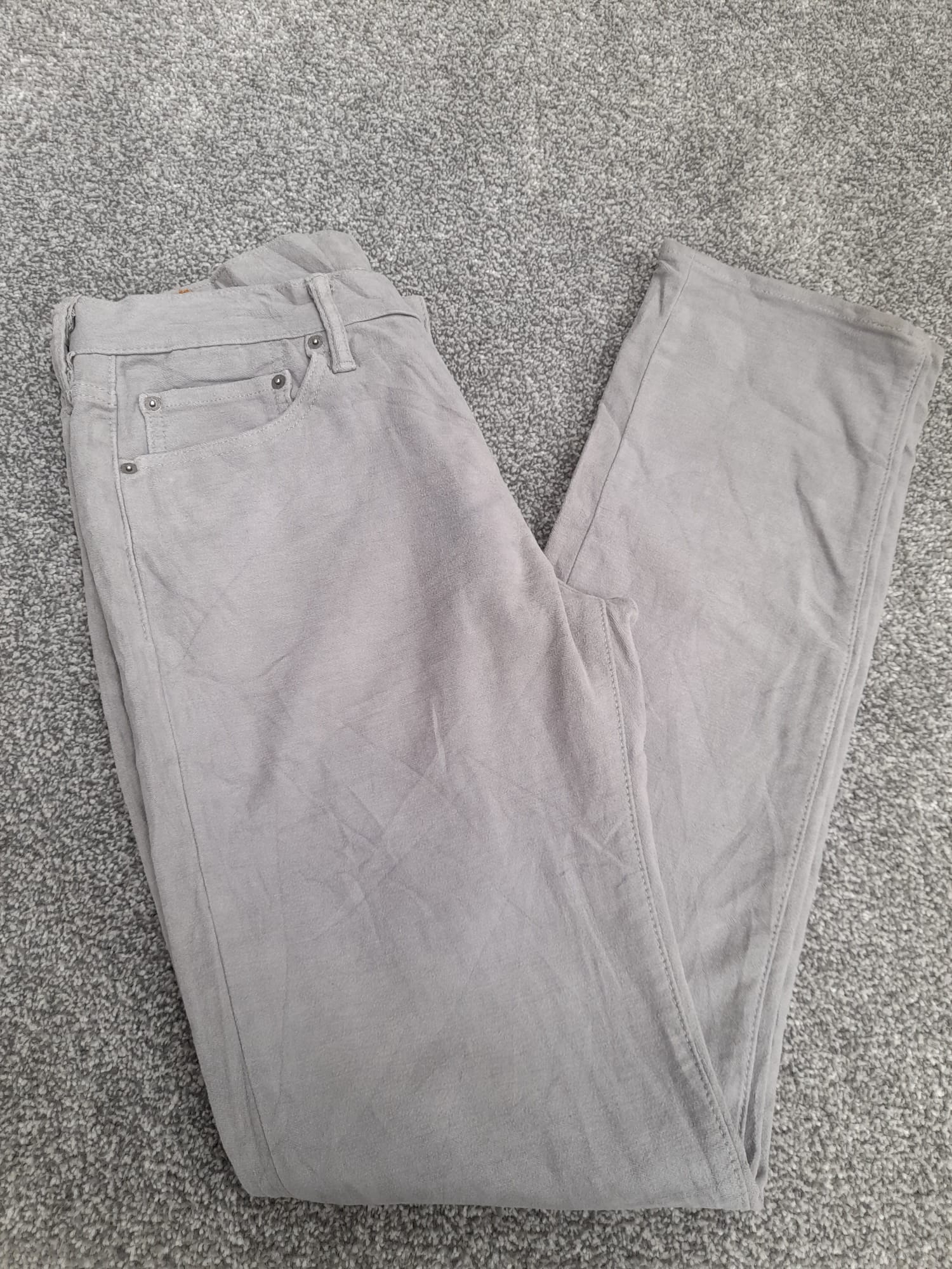 Levi's Grey Denim 511 Slim Fit Jeans White Tab 32" image 5