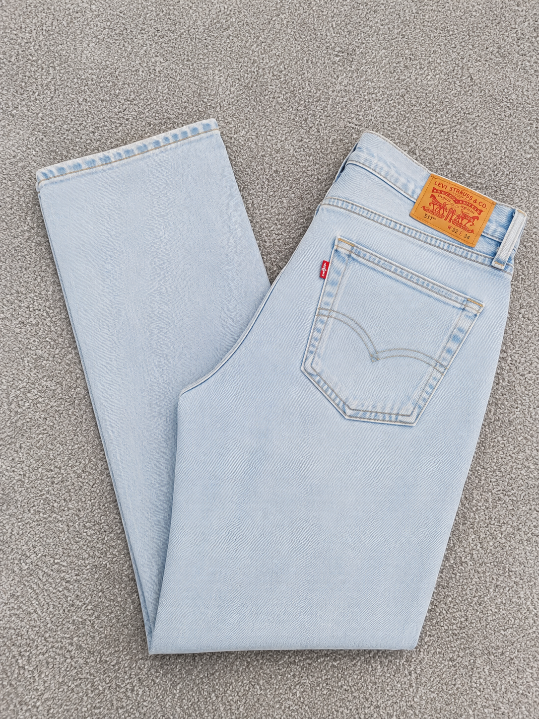 Levi's Light Blue 514 Slim Fit Jeans Red Tab 34"