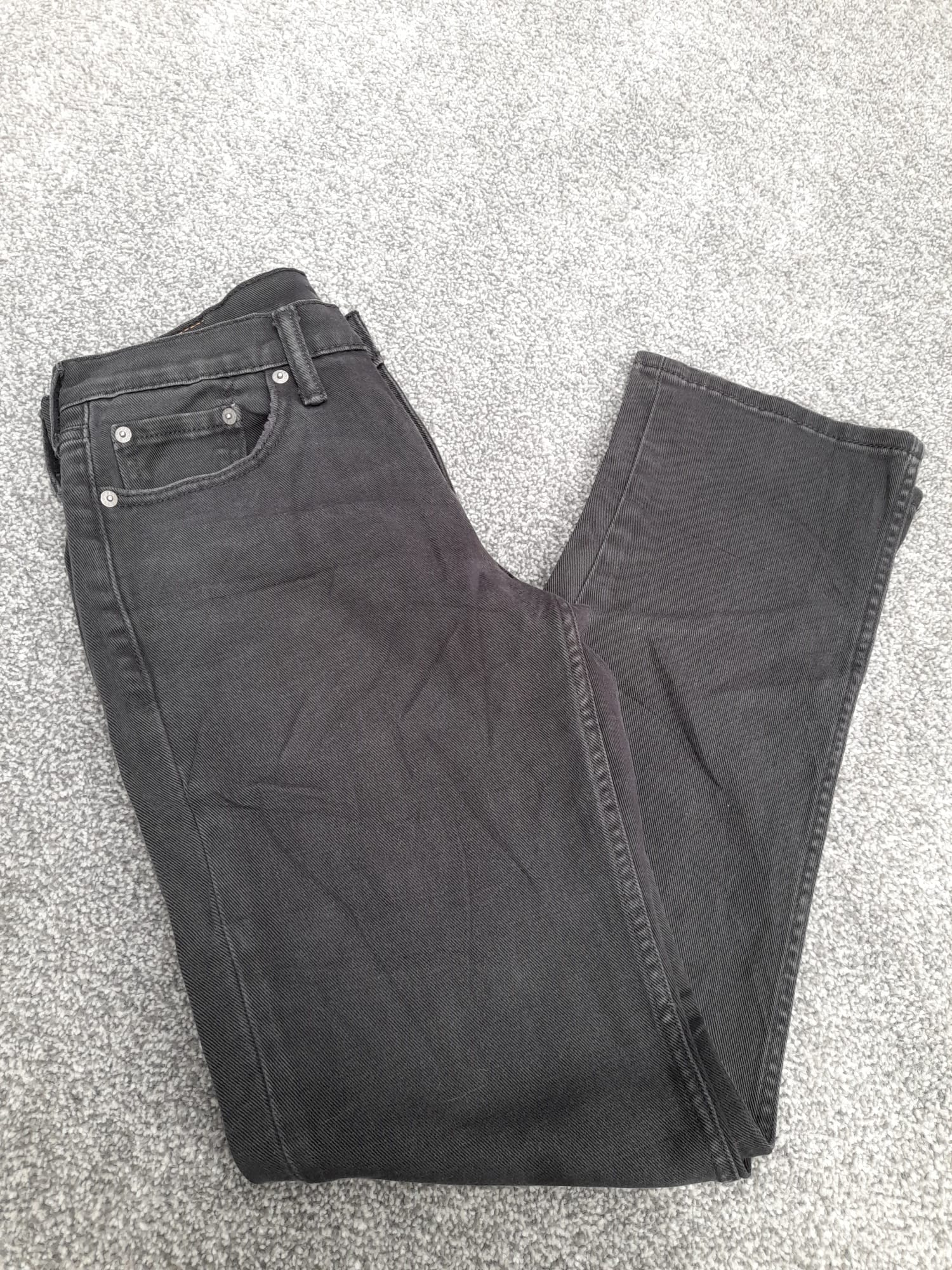 Levi's Black 514 Slim Straight Jeans White Tab 29" image 5
