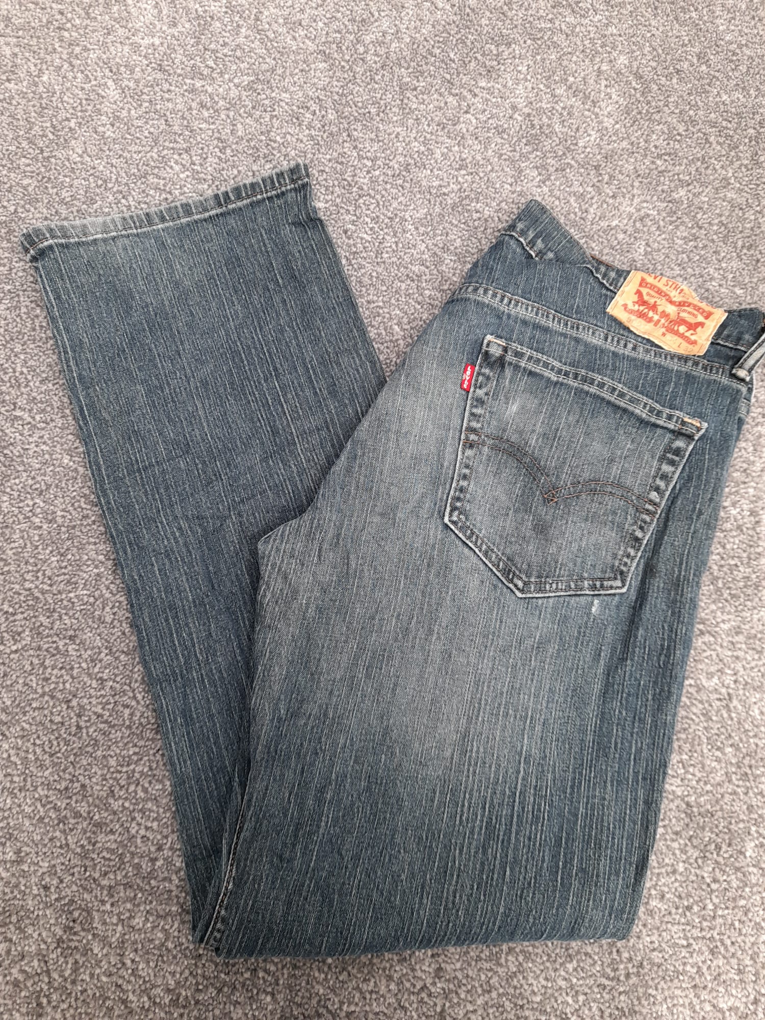 Levi's Blue Stripe Pattern Denim Jeans Red Tab 34" image 2