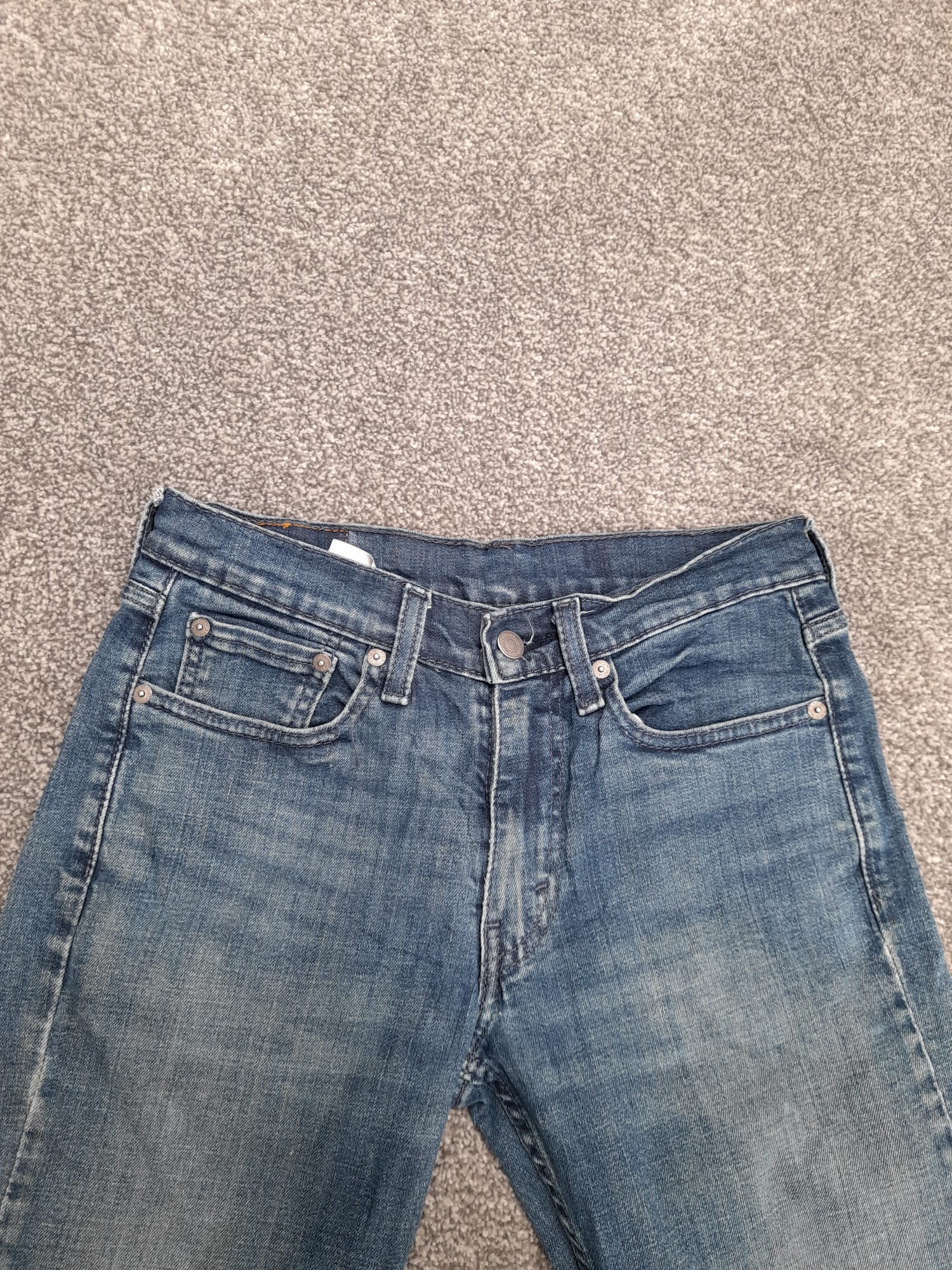 Levi's Blue Denim 514 Slim Straight Jeans Red Tab 29" image 5