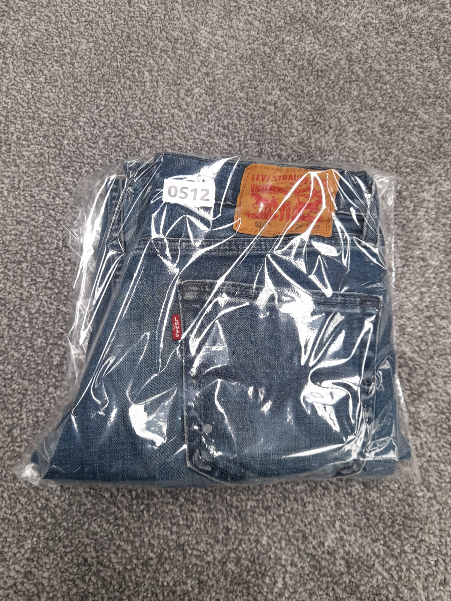 Levi's Blue Denim 514 Slim Straight Jeans Red Tab 29" image 7