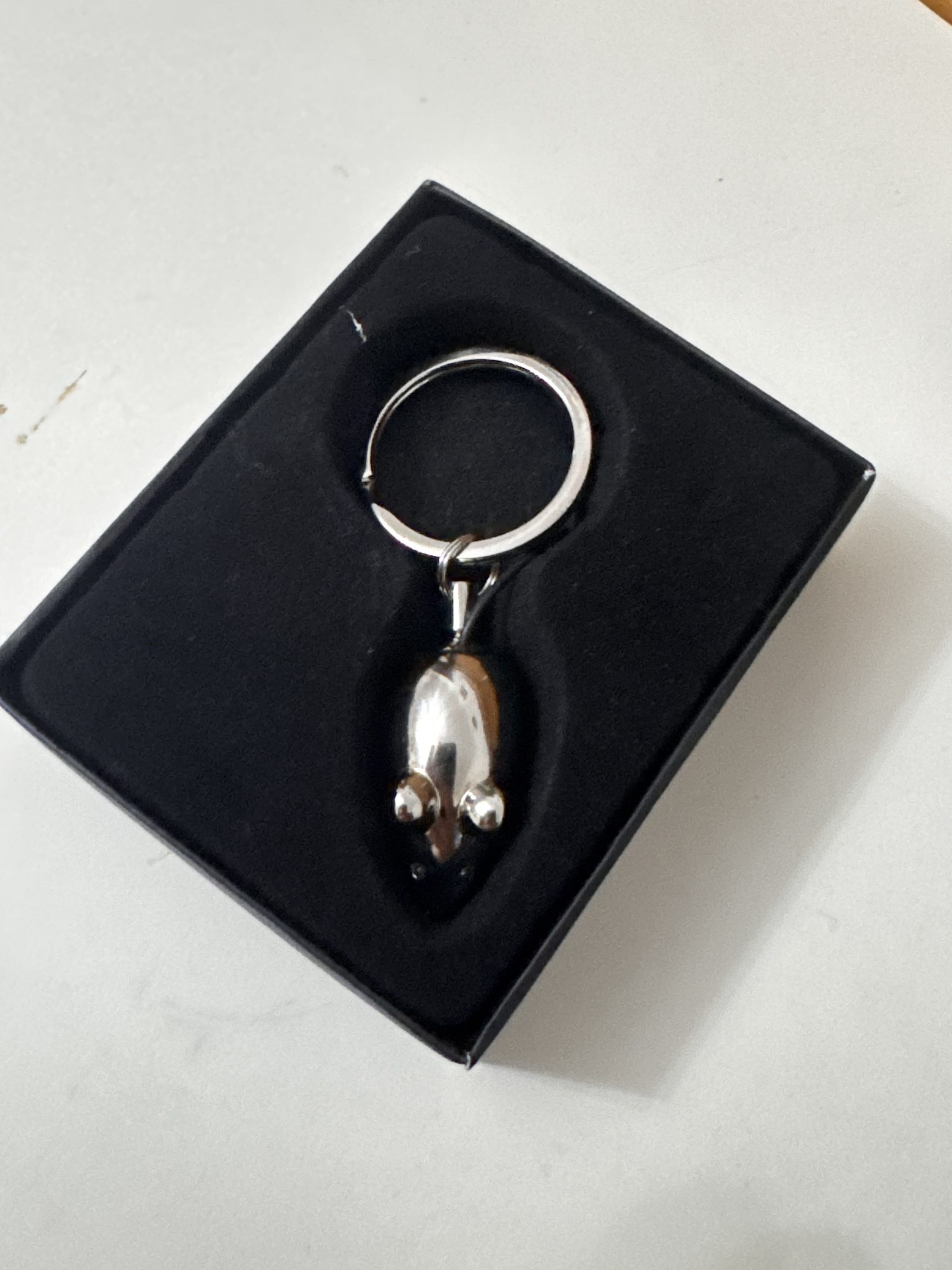 Silver Mouse Keychain Metal Accessory Extra - 1