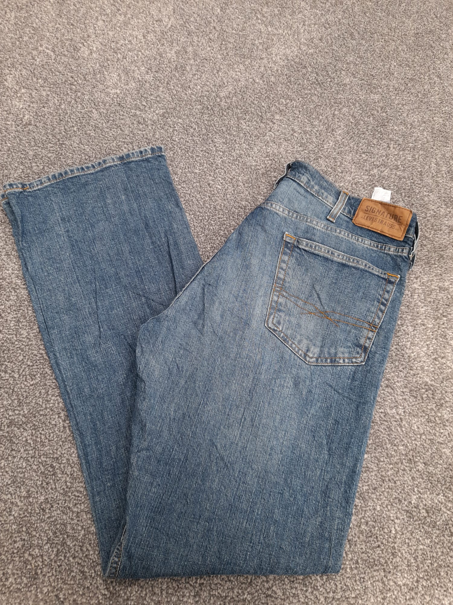 Levi's Blue Signature Bootcut Denim Jeans 36" image 3