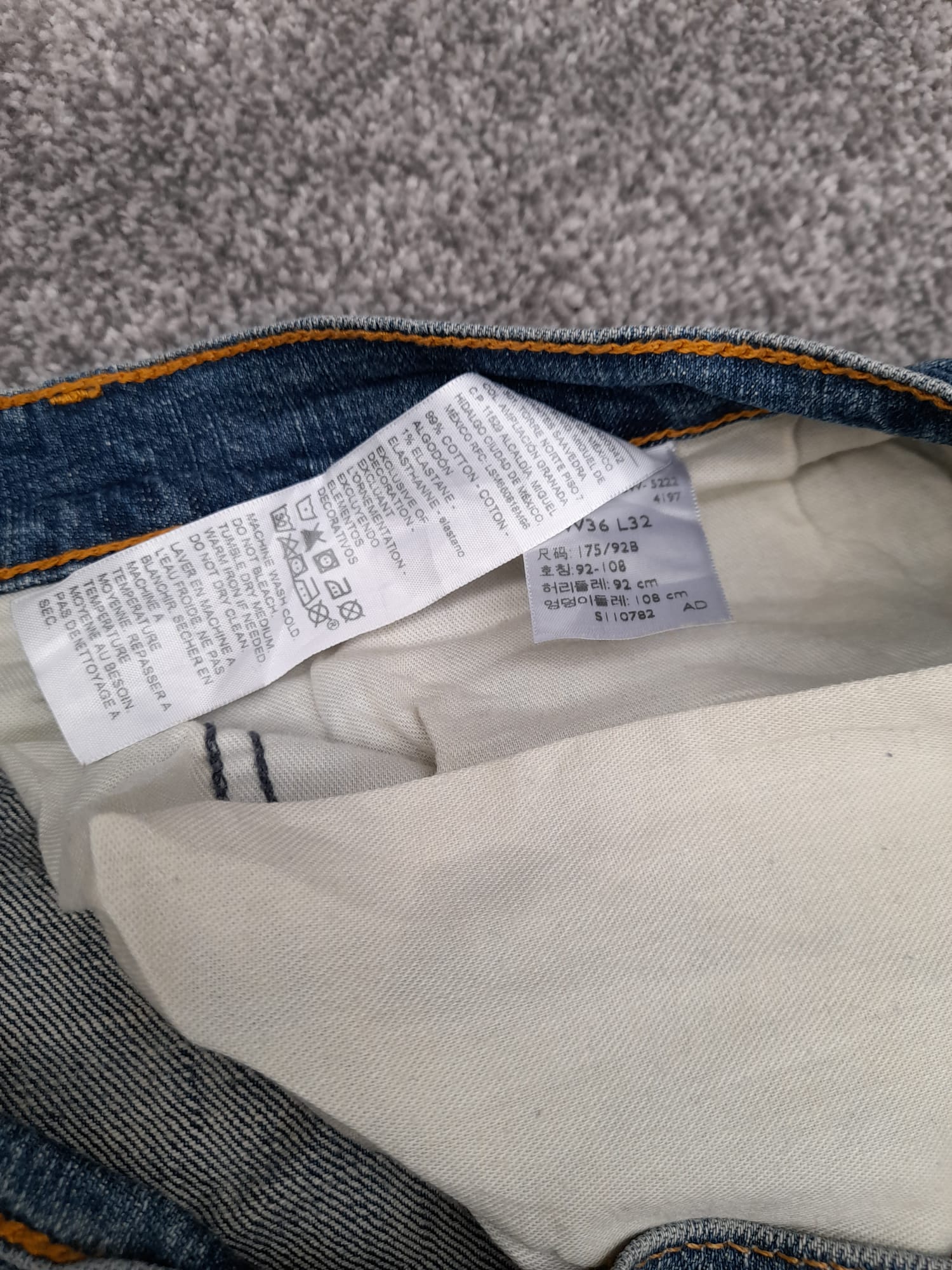 Levi's Blue Signature Bootcut Denim Jeans 36" image 5