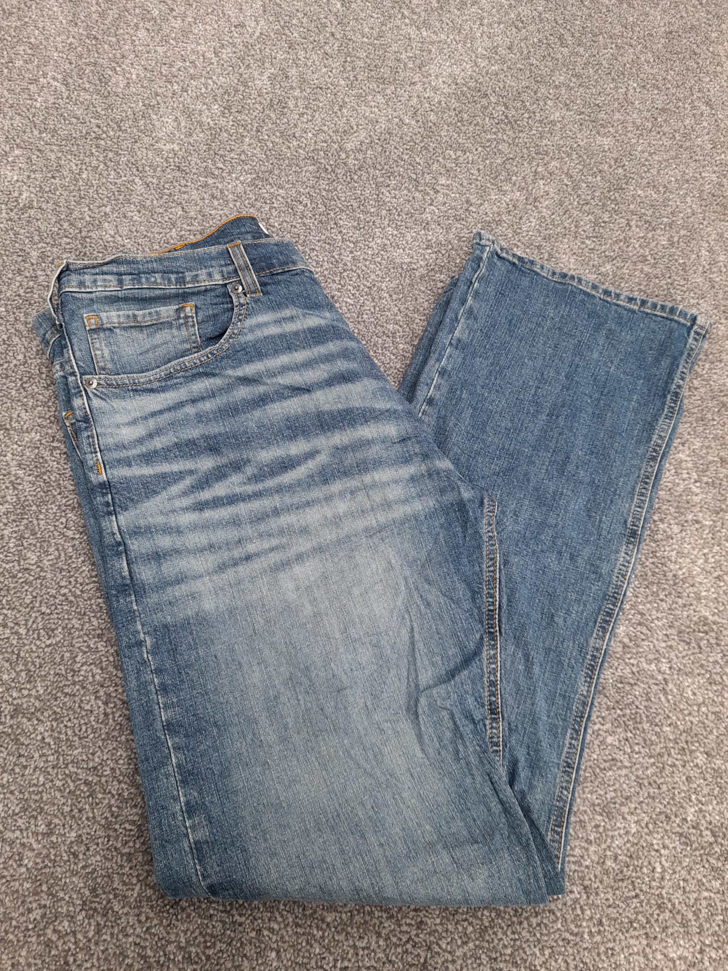 Levi's Blue Signature Bootcut Denim Jeans 36" image 7