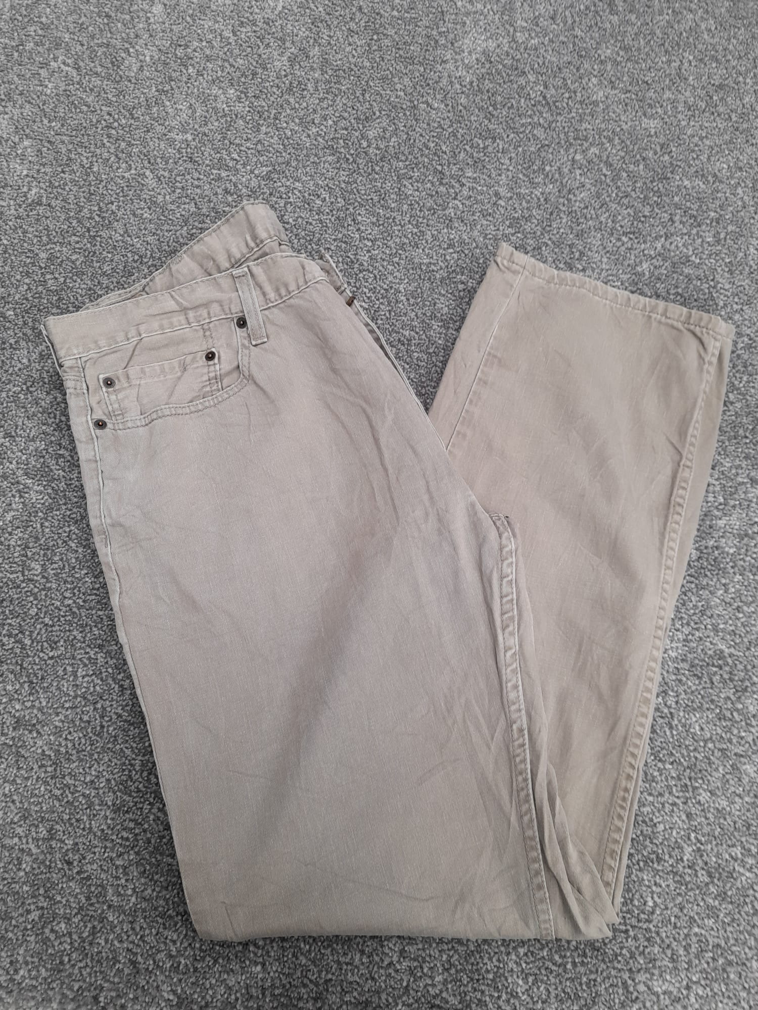 Levi's 559 Beige Denim Jeans Casual Pants Red Tab 38" image 7