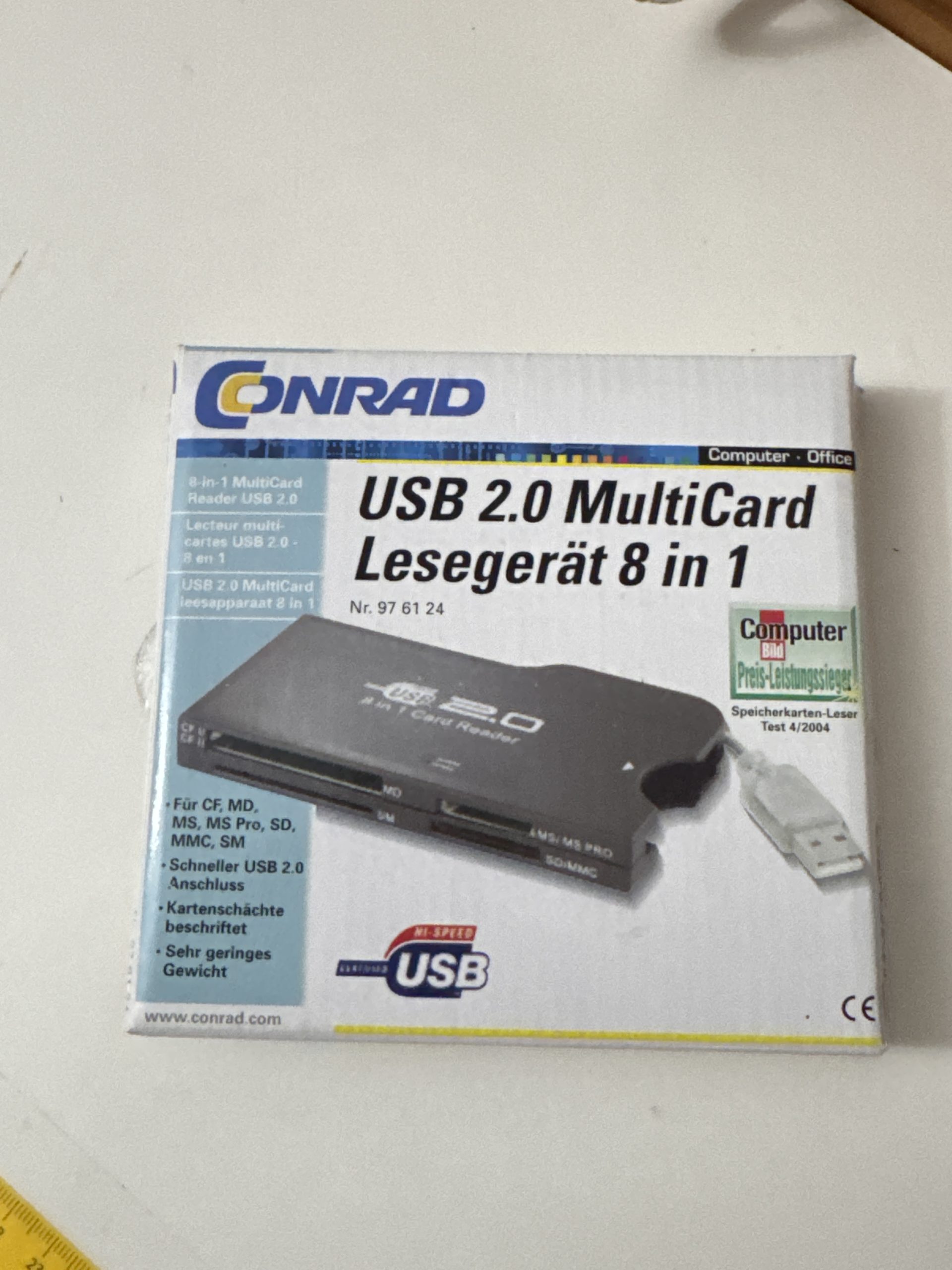 Conrad Black USB 2.0 MultiCard Reader 8 in 1 Extra - 2