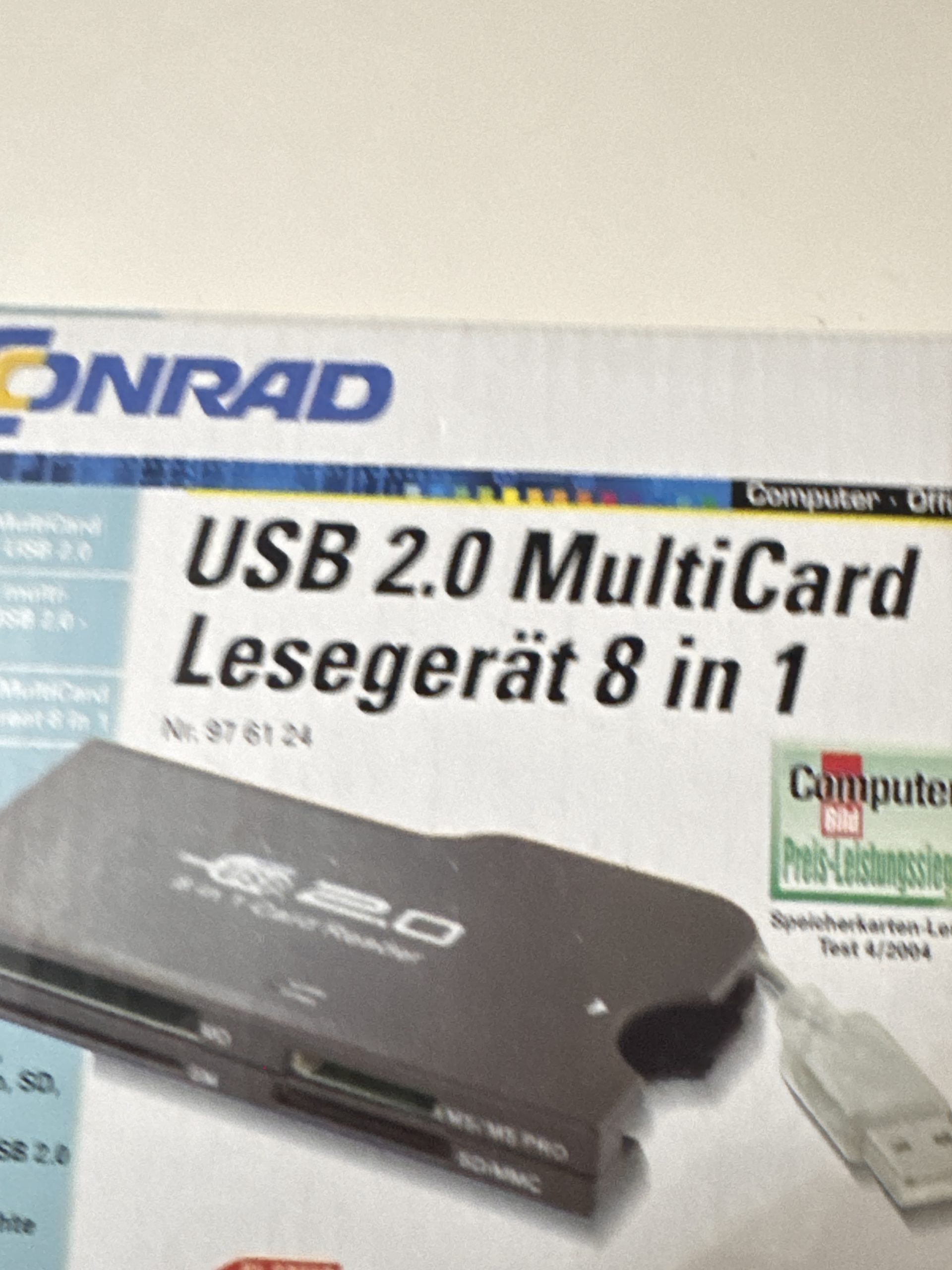 Conrad Black USB 2.0 MultiCard Reader 8 in 1 Extra - 2 image 3