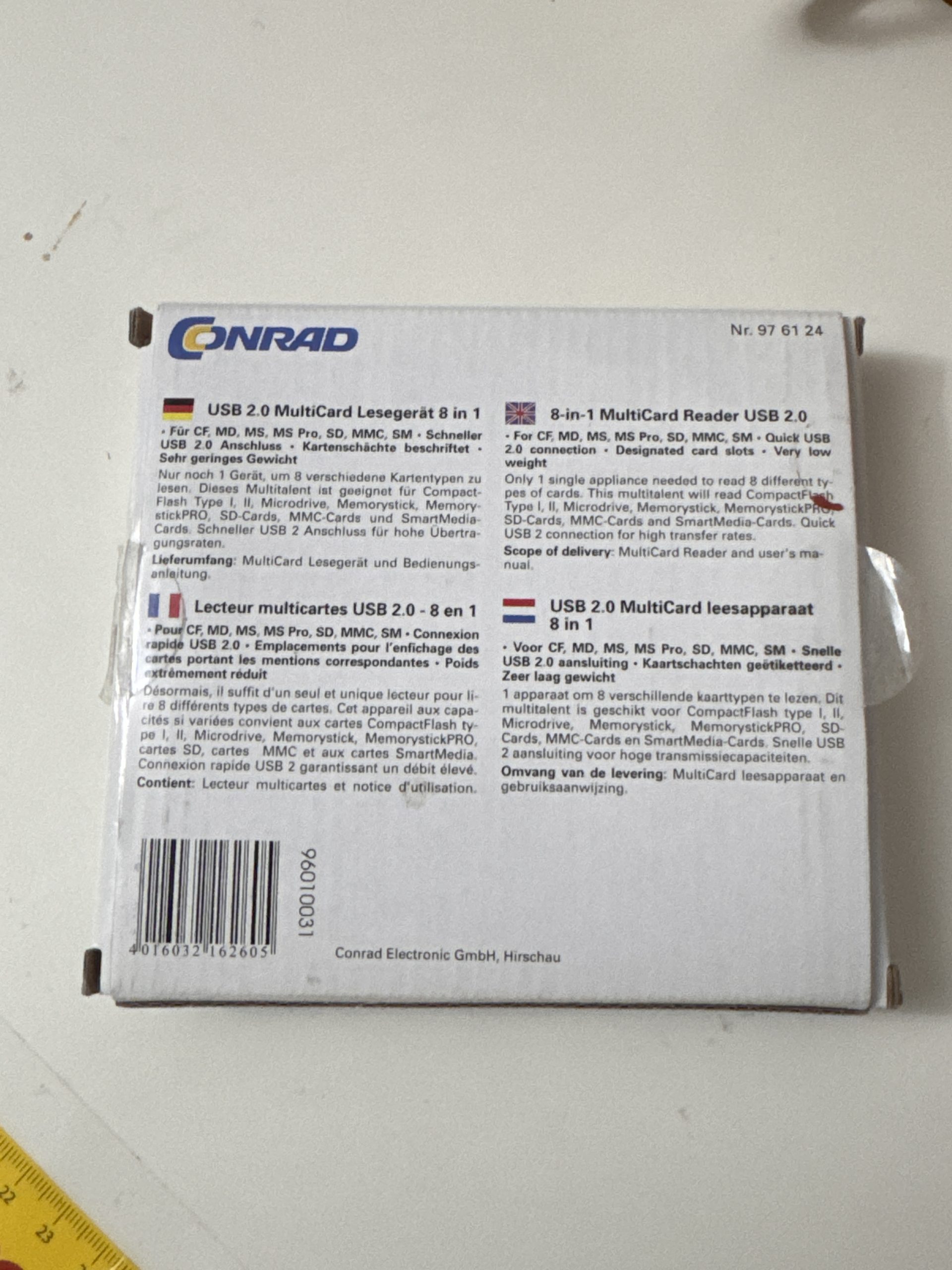 Conrad Black USB 2.0 MultiCard Reader 8 in 1 Extra - 2 image 4