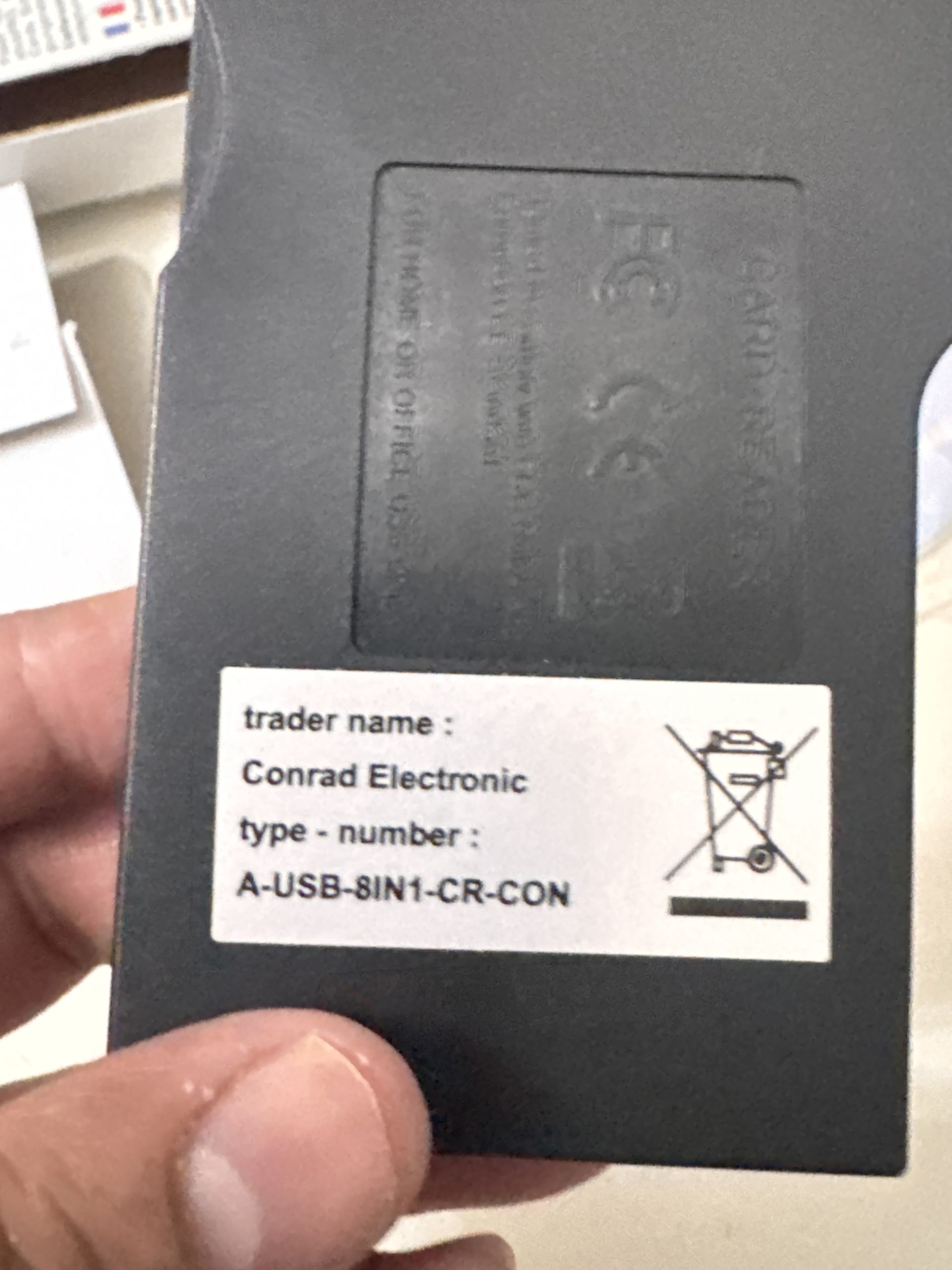 Conrad Black USB 2.0 MultiCard Reader 8 in 1 Extra - 2 image 9