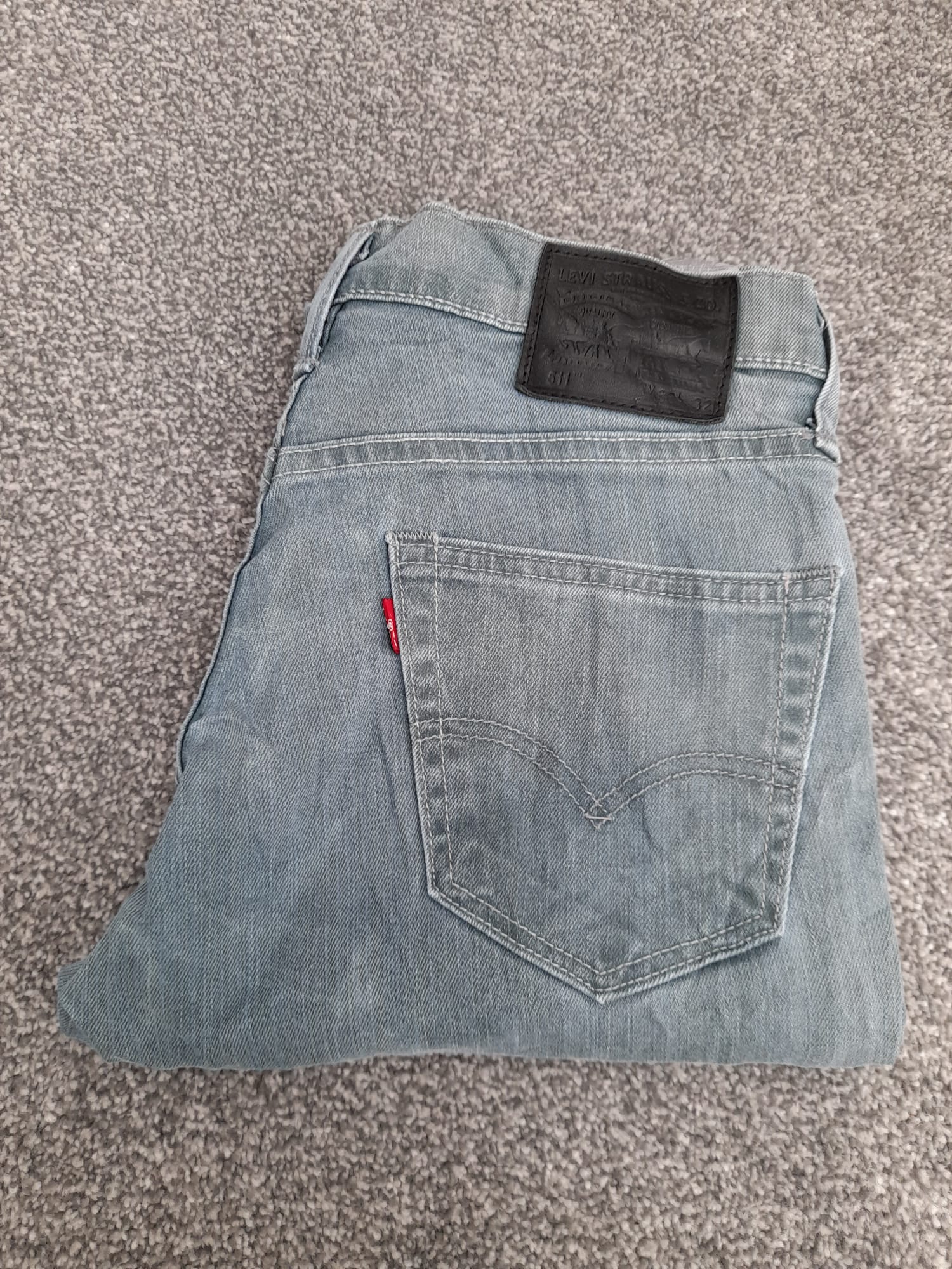 Levi's 511 Light Blue Denim Jeans Slim Fit Red Tab 30" image 2