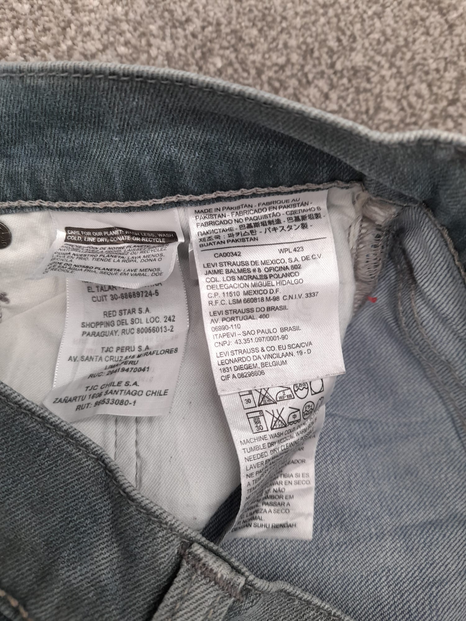 Levi's 511 Light Blue Denim Jeans Slim Fit Red Tab 30" image 5