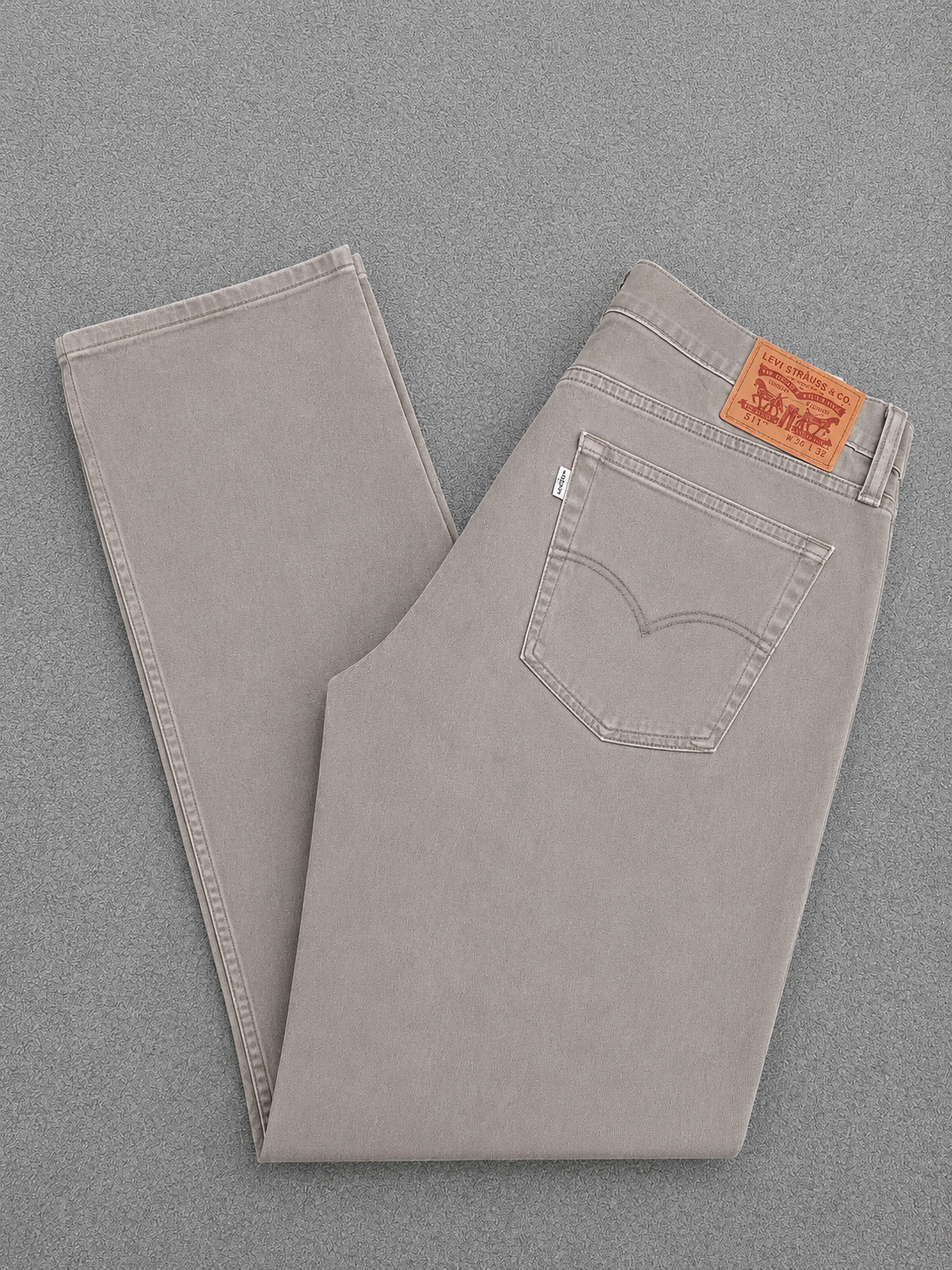 Levi's Grey 511 Slim Fit Jeans White tab 36"