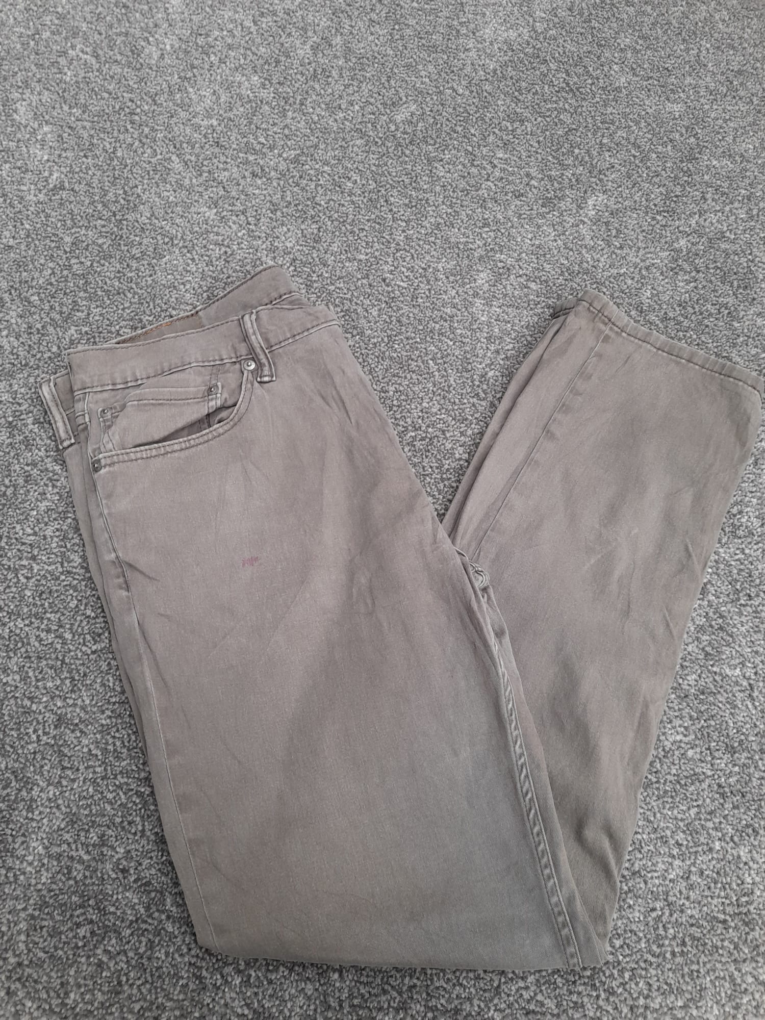 Levi's Grey 511 Slim Fit Jeans White tab 36" image 6