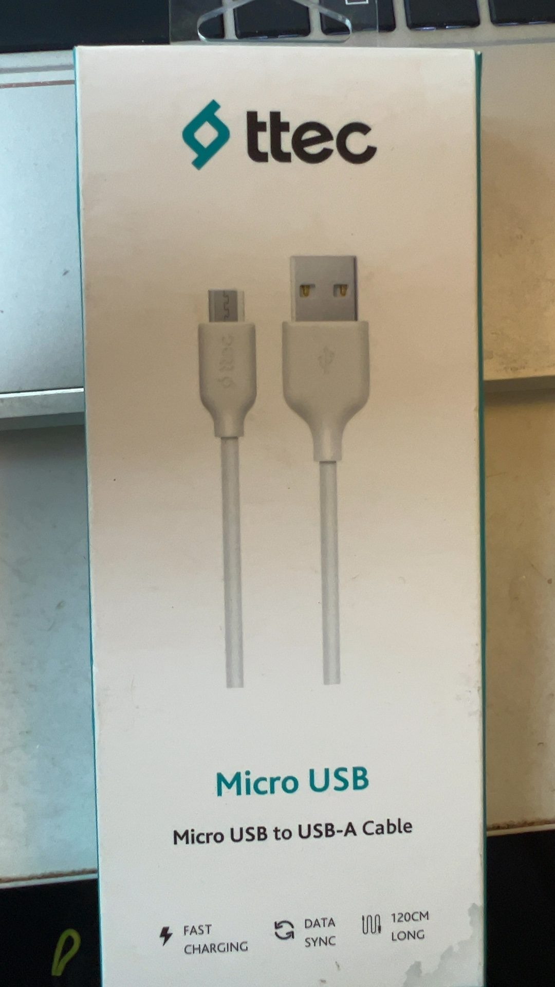ttec White Micro USB to USB-A Cable 120cm Fast Charging Data Sync image 5