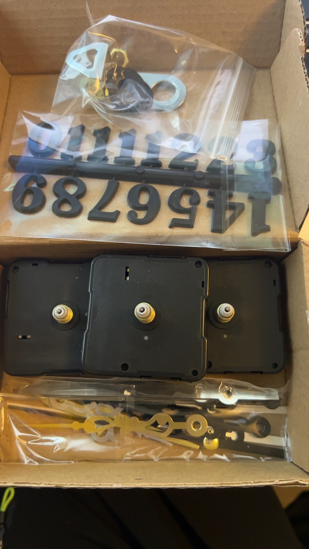 Amentalove Black Clock Mechanism Replacement Parts Set 19 Pieces image 5