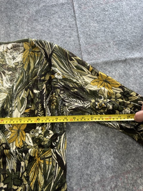 Per Una Green Floral Blouse V Neck 18 image 4