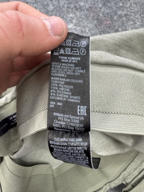 M&S Khaki Flared Trousers Regular 20 image 4