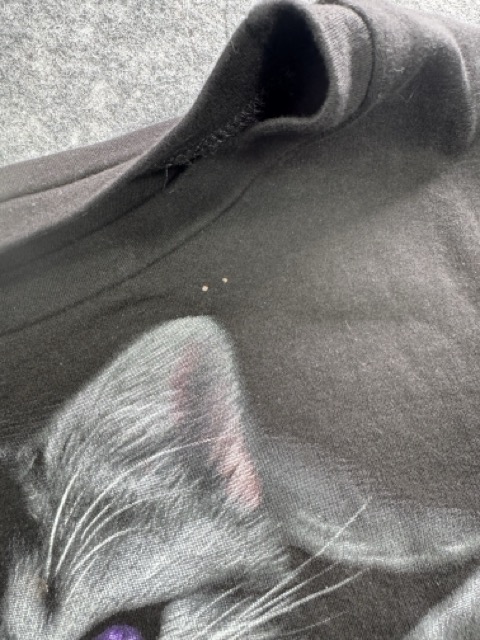 Spiral Direct Black Graphic Cat T-Shirt XL image 6
