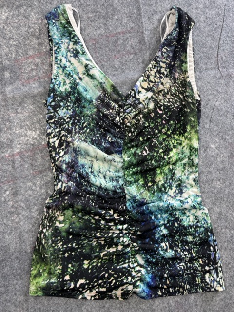 Damsel Multi Colour Ruched Sleeveless Top UK 10