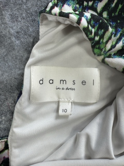 Damsel Multi Colour Ruched Sleeveless Top UK 10 image 3