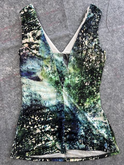 Damsel Multi Colour Ruched Sleeveless Top UK 10 image 5